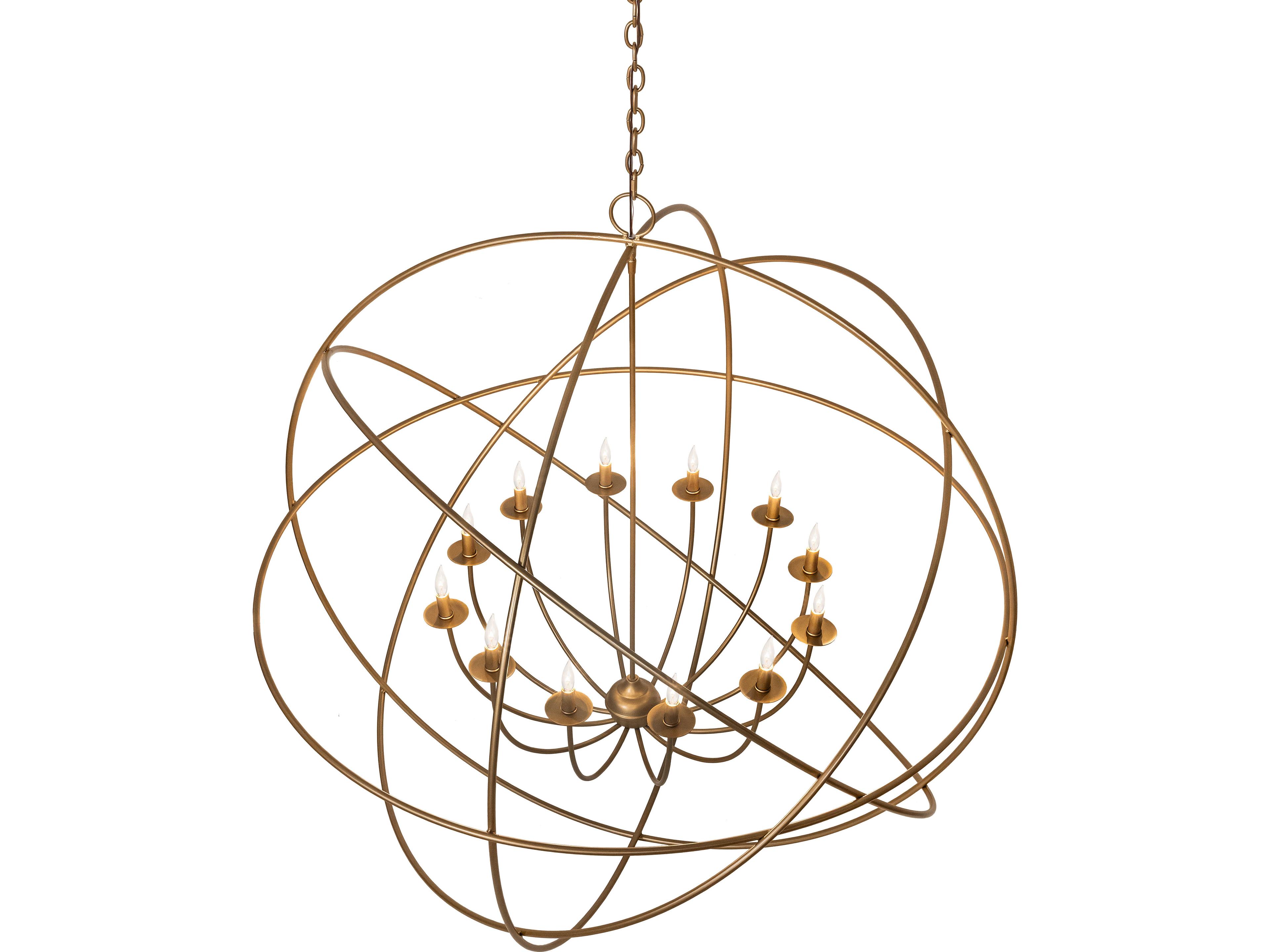 Meyda Atom Enerjisi 12-Light Gold Metallic Chandelier