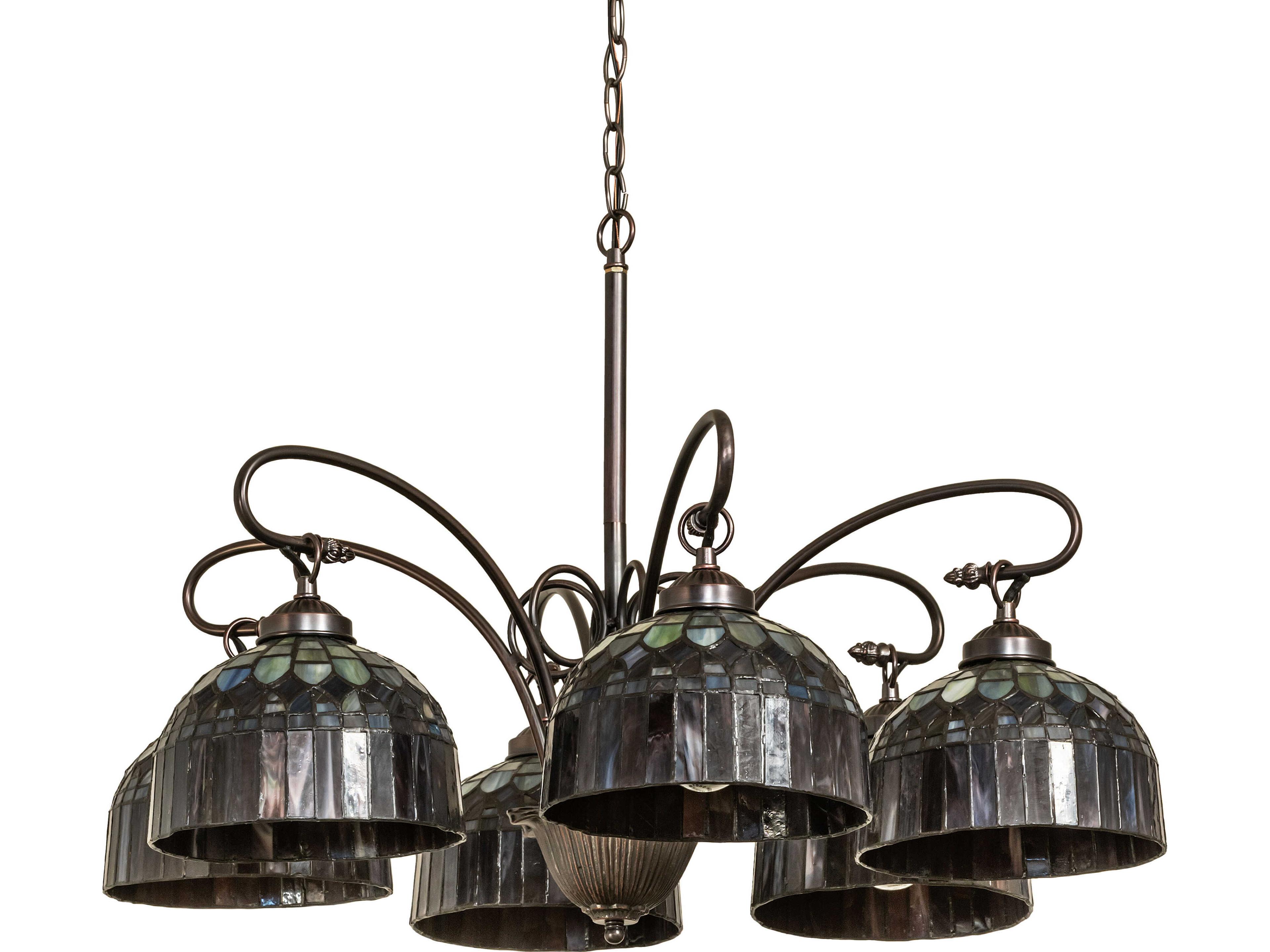 Meyda Tiffany Candice 6-Light Red Chandelier