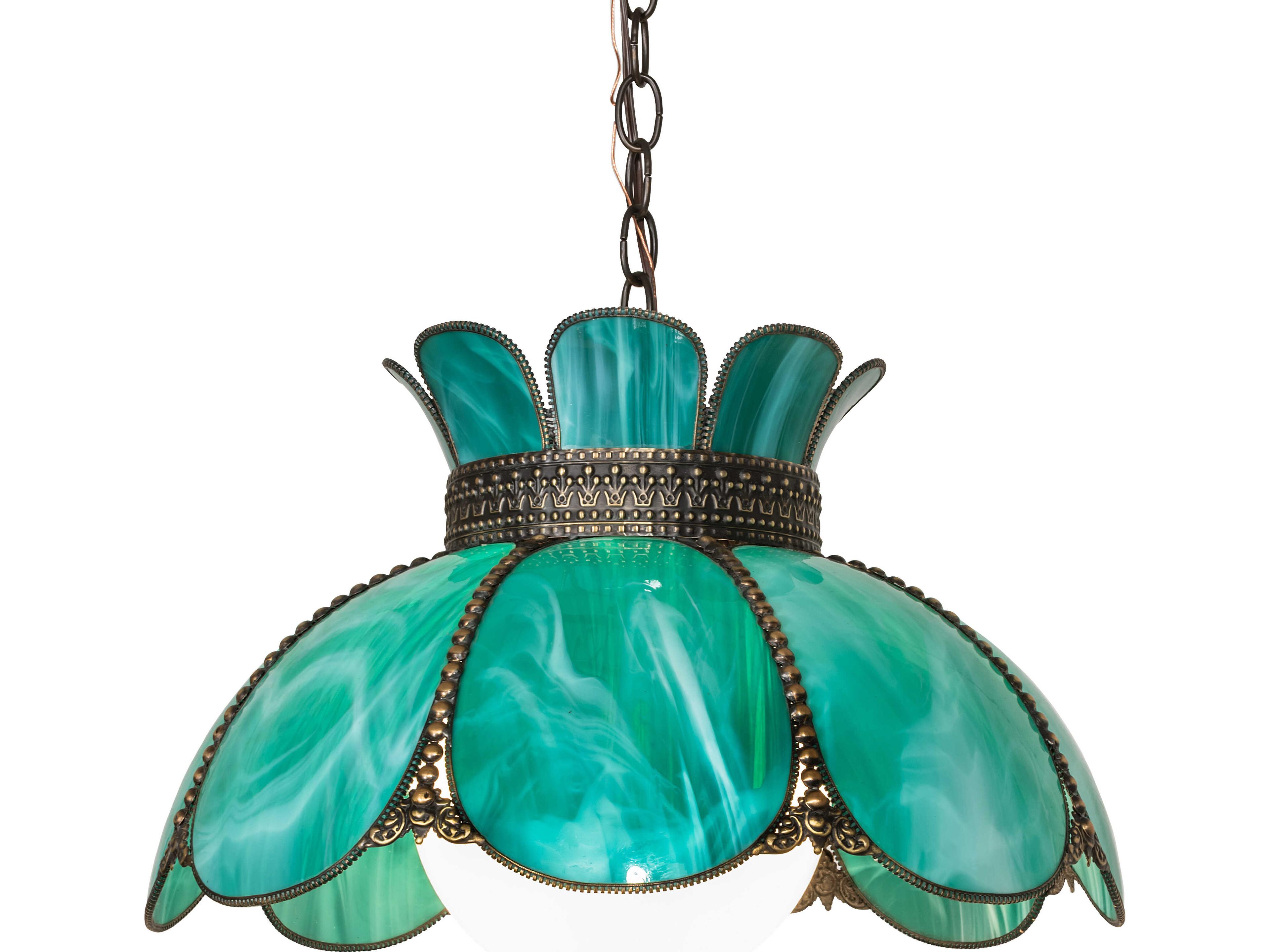Meyda Anabelle 1-Light Green Pendant