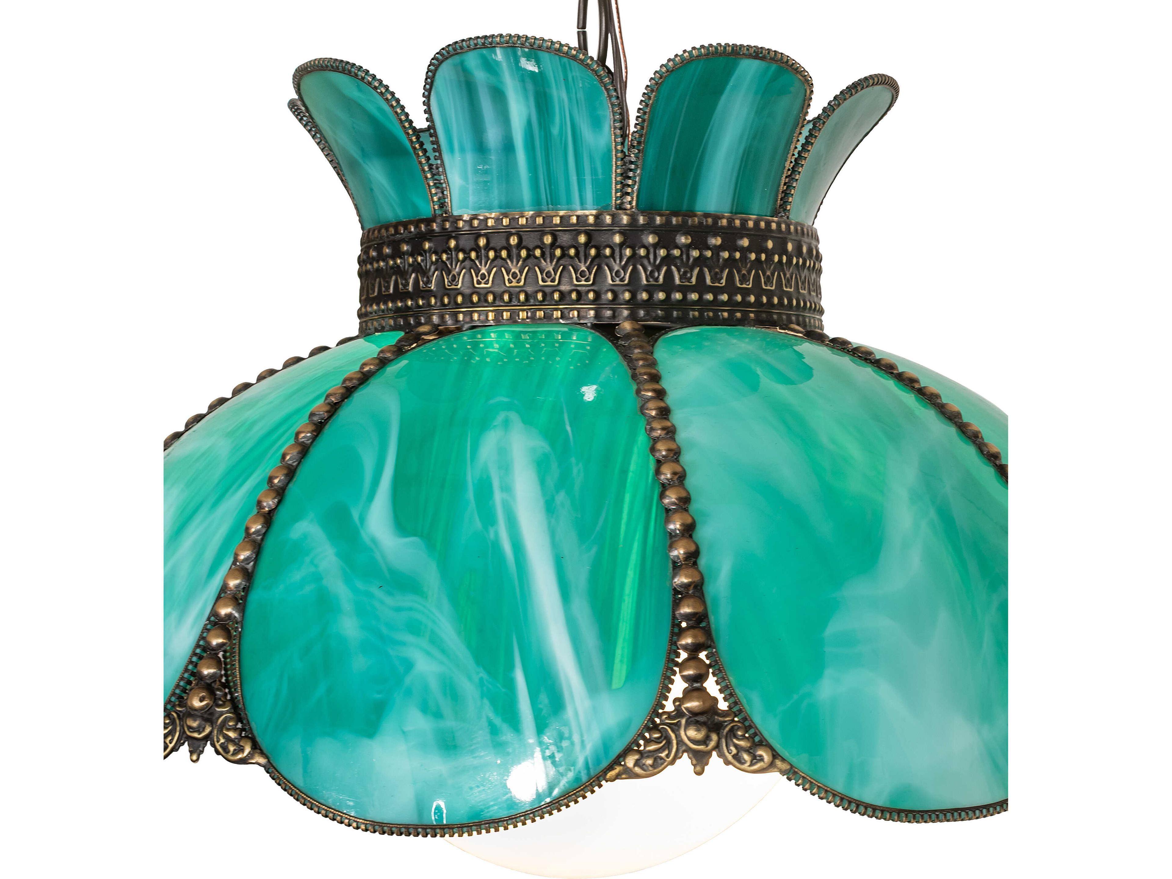 Meyda Anabelle 1-Light Green Pendant