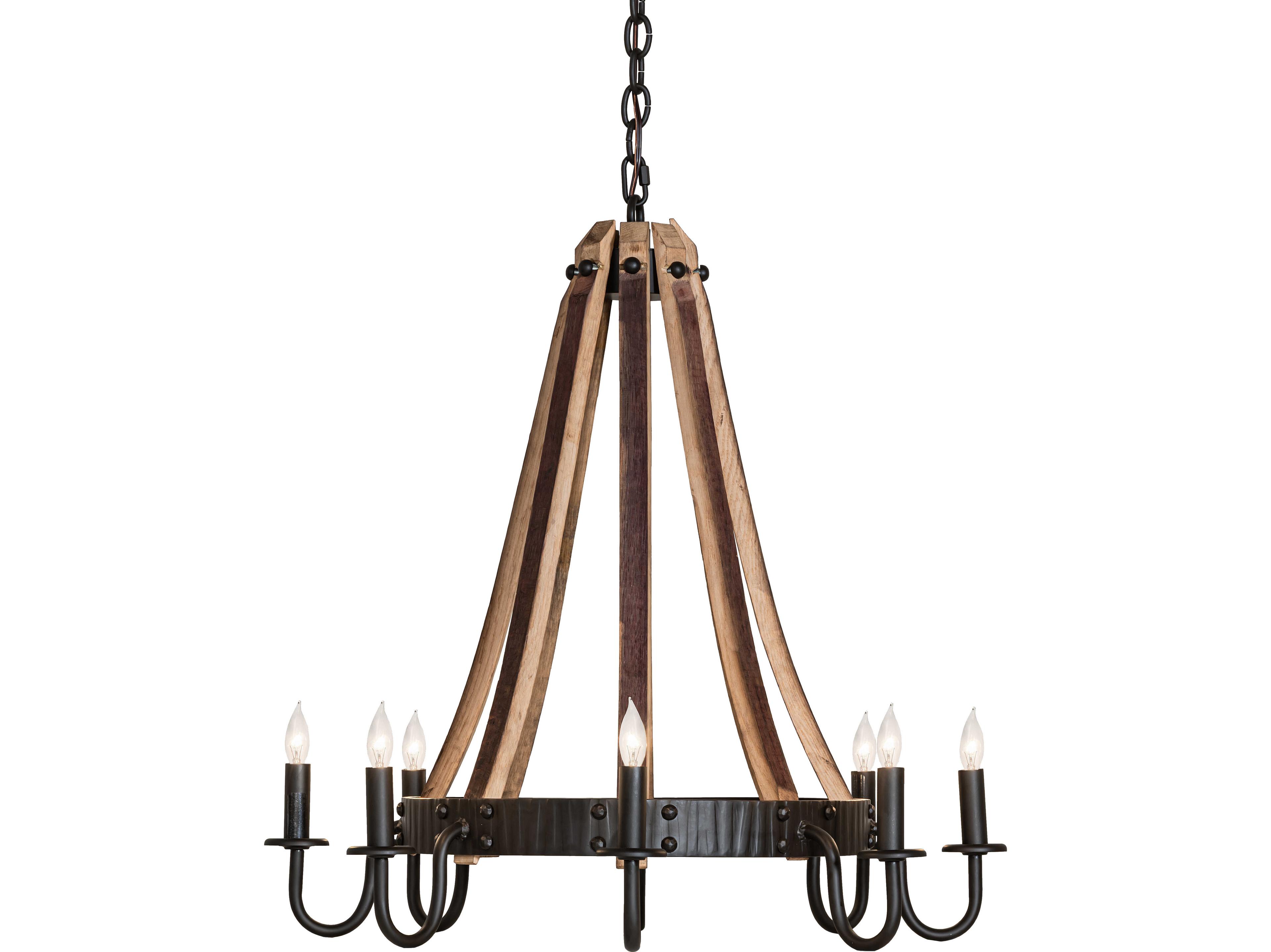 Meyda Barrel Stave 8-Light Oil Rubbed Bronze Traditional Candelabra Chandelier