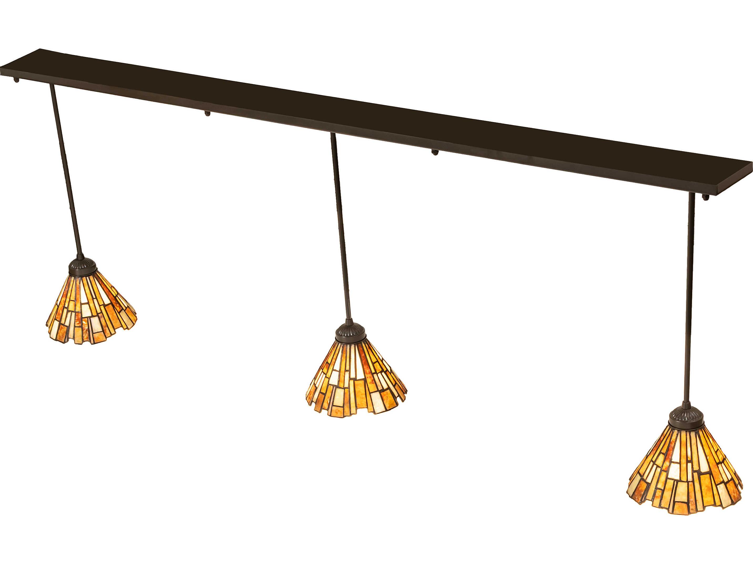 Meyda Delta 3-Light Bronze Traditional Linear Island Pendant