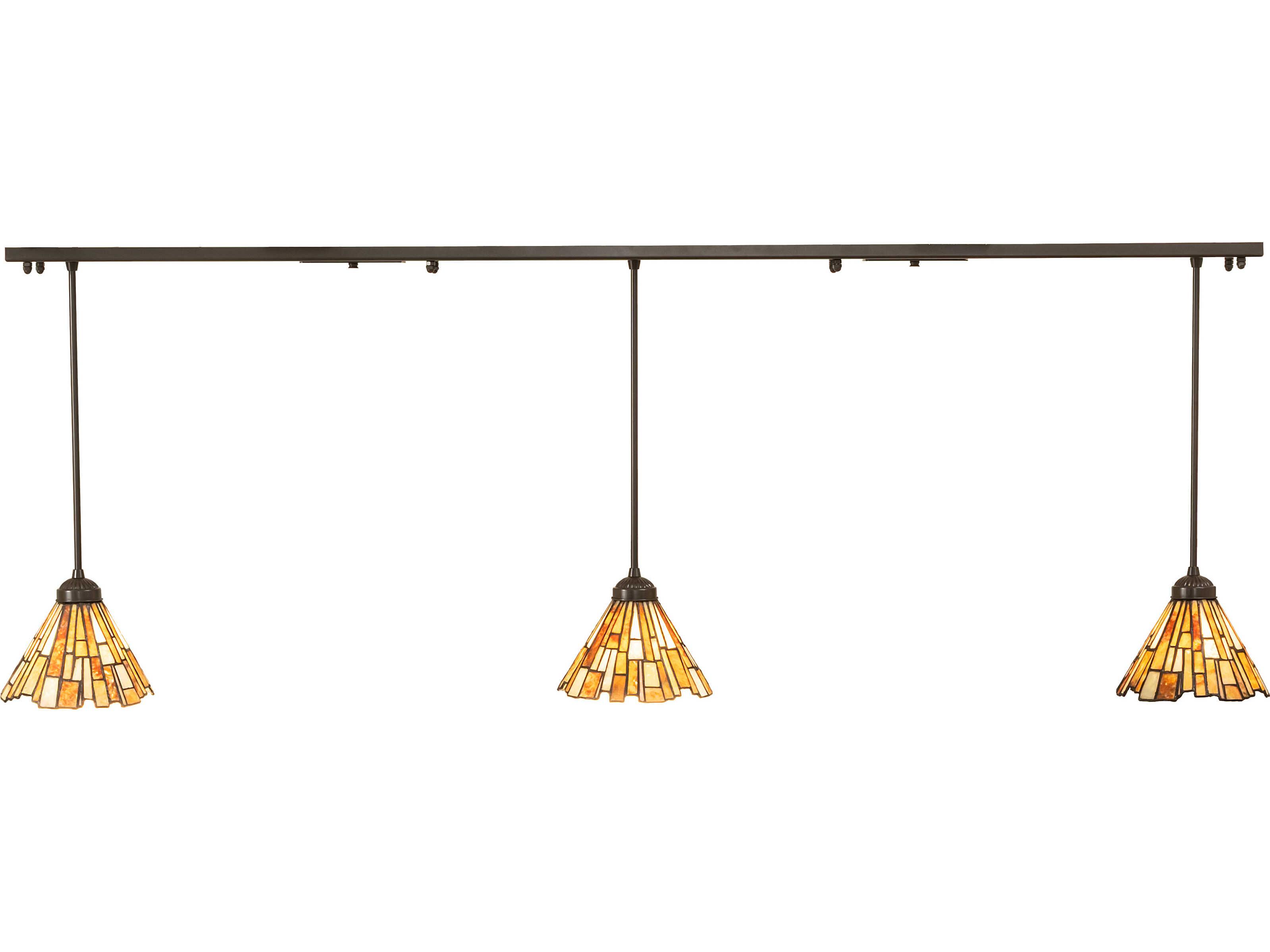Meyda Delta 3-Light Bronze Traditional Linear Island Pendant
