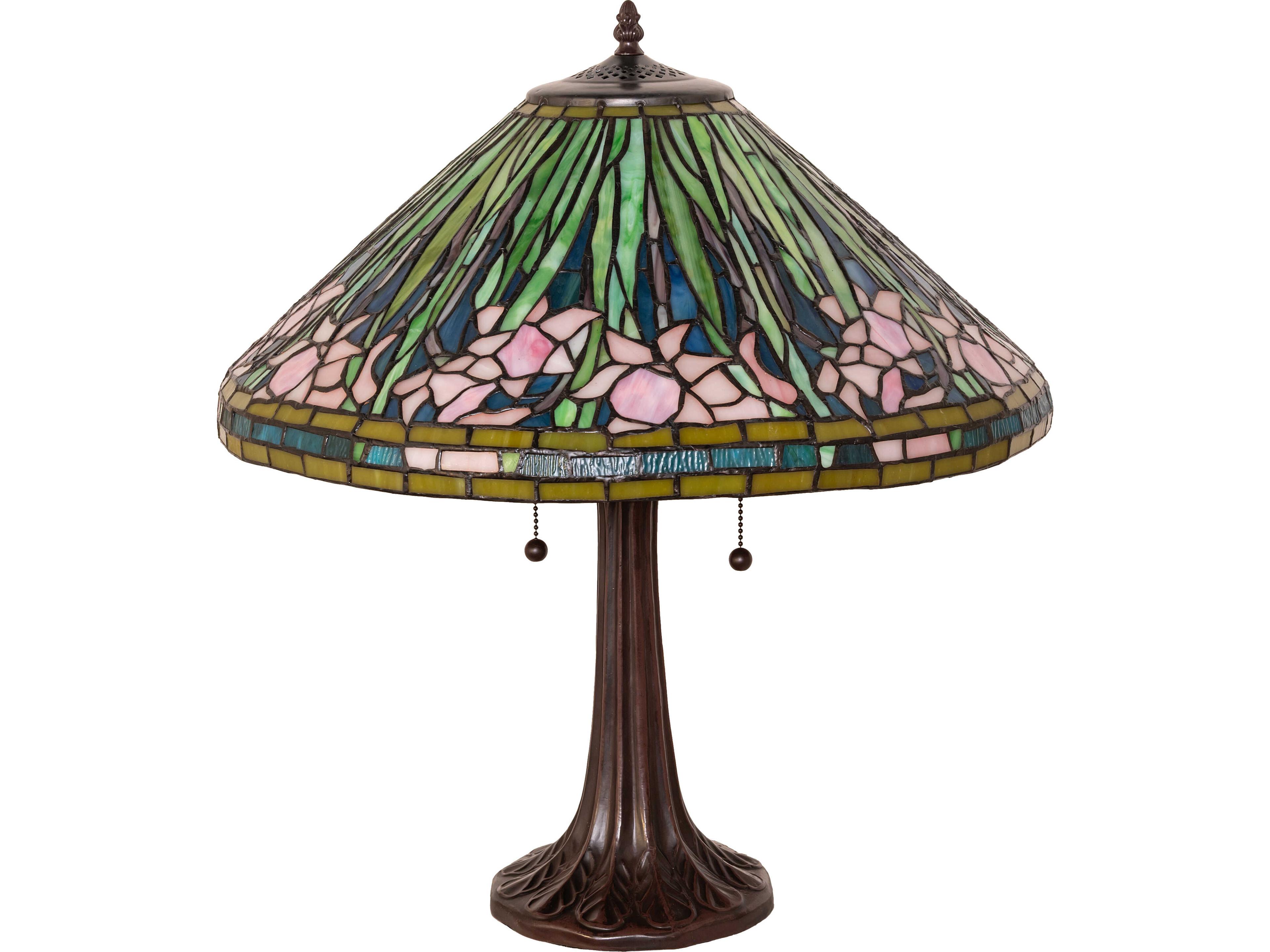 Meyda Tiffany Daffodil Bronze Traditional Table Lamp