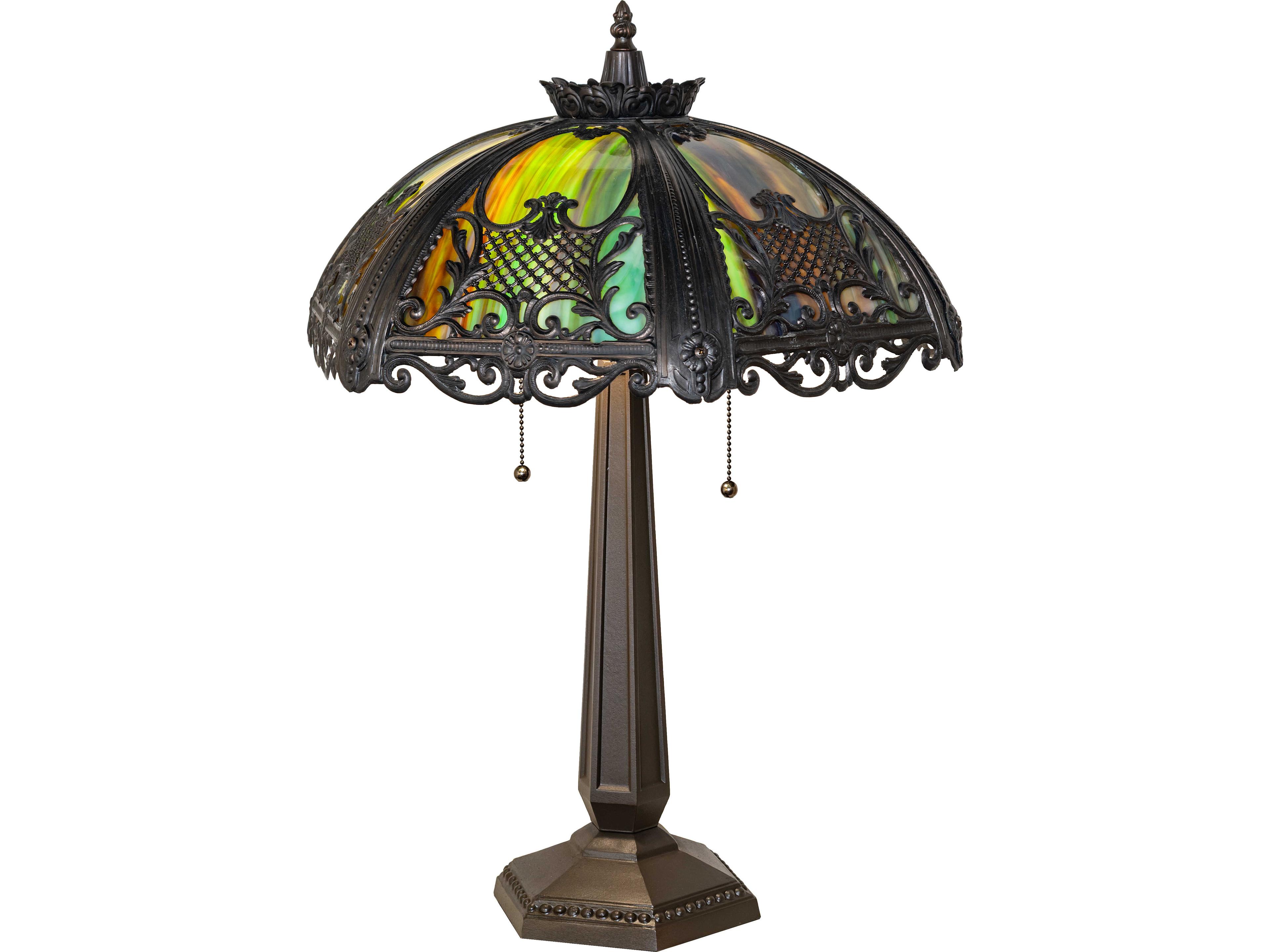 Meyda Lattice Bronze Traditional Buffet Lamp