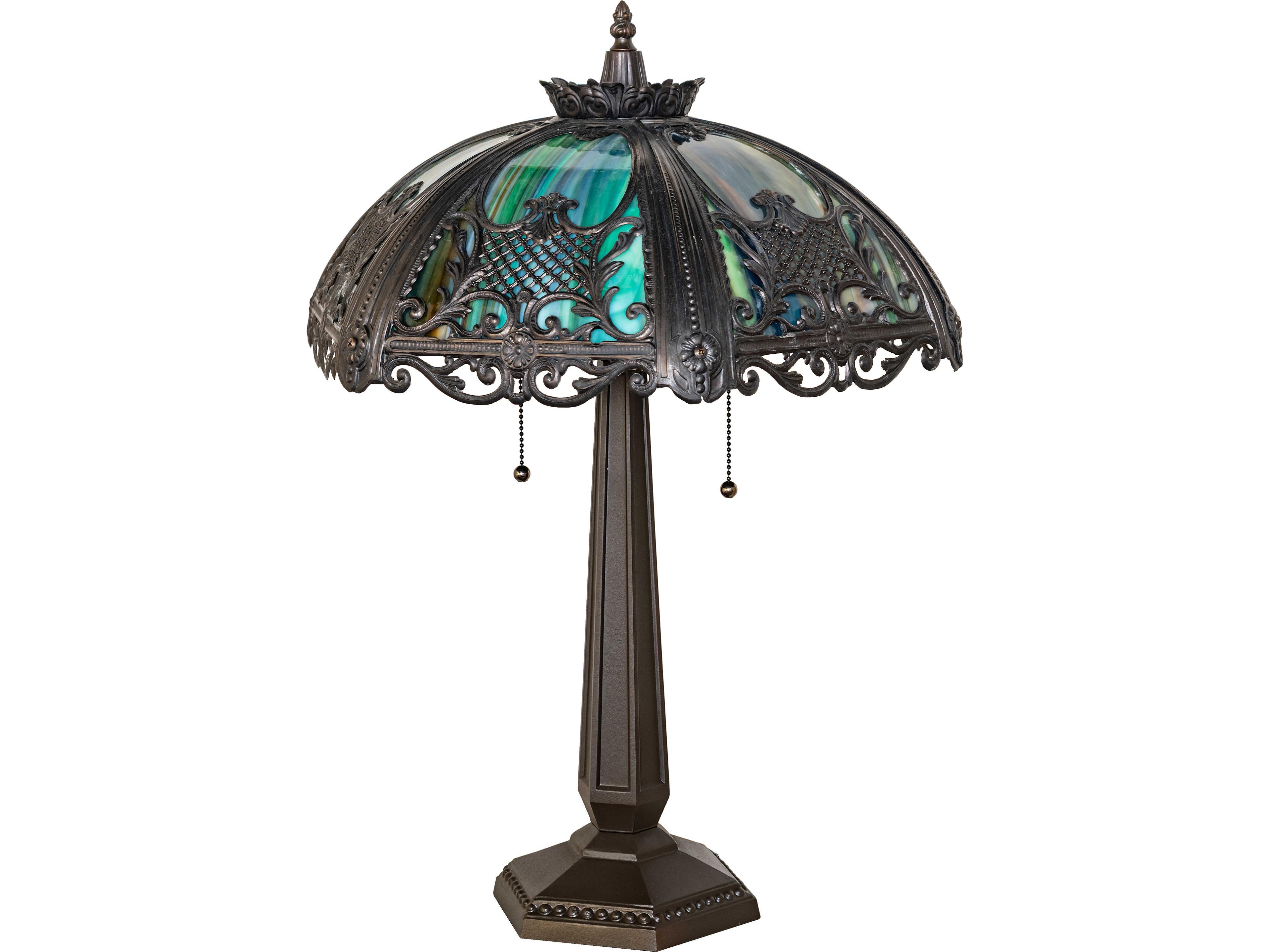 Meyda Lattice Bronze Traditional Buffet Lamp