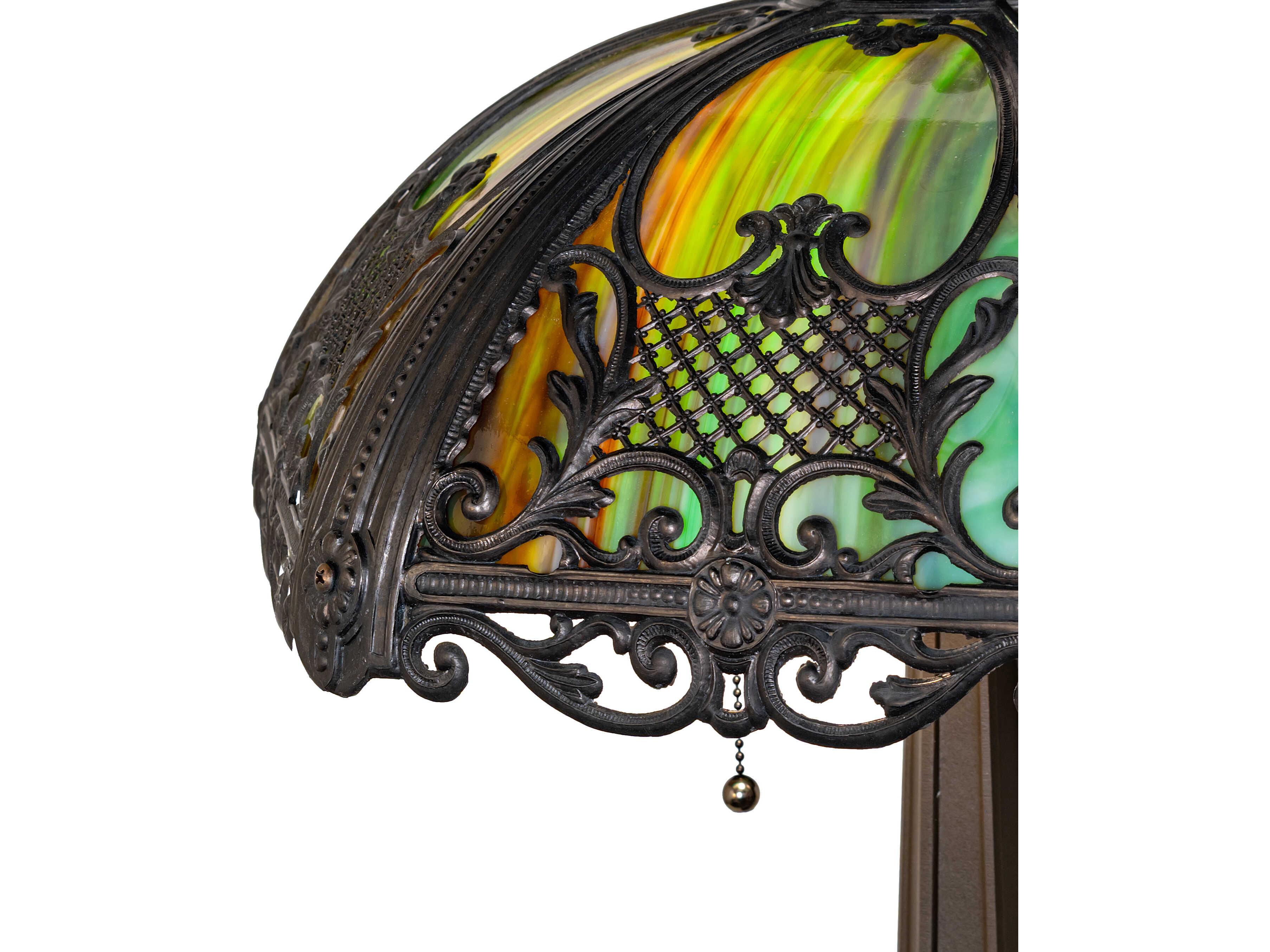 Meyda Lattice Bronze Traditional Buffet Lamp