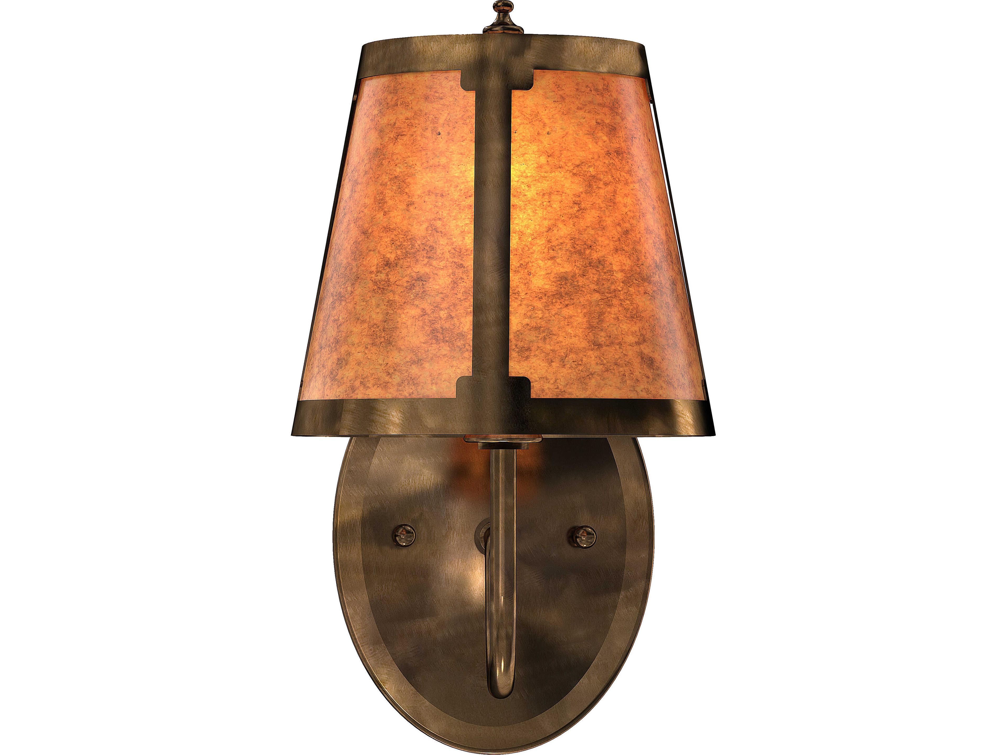 Meyda Talmont 1-Light Amber Mica Copper Traditional Wall Sconce