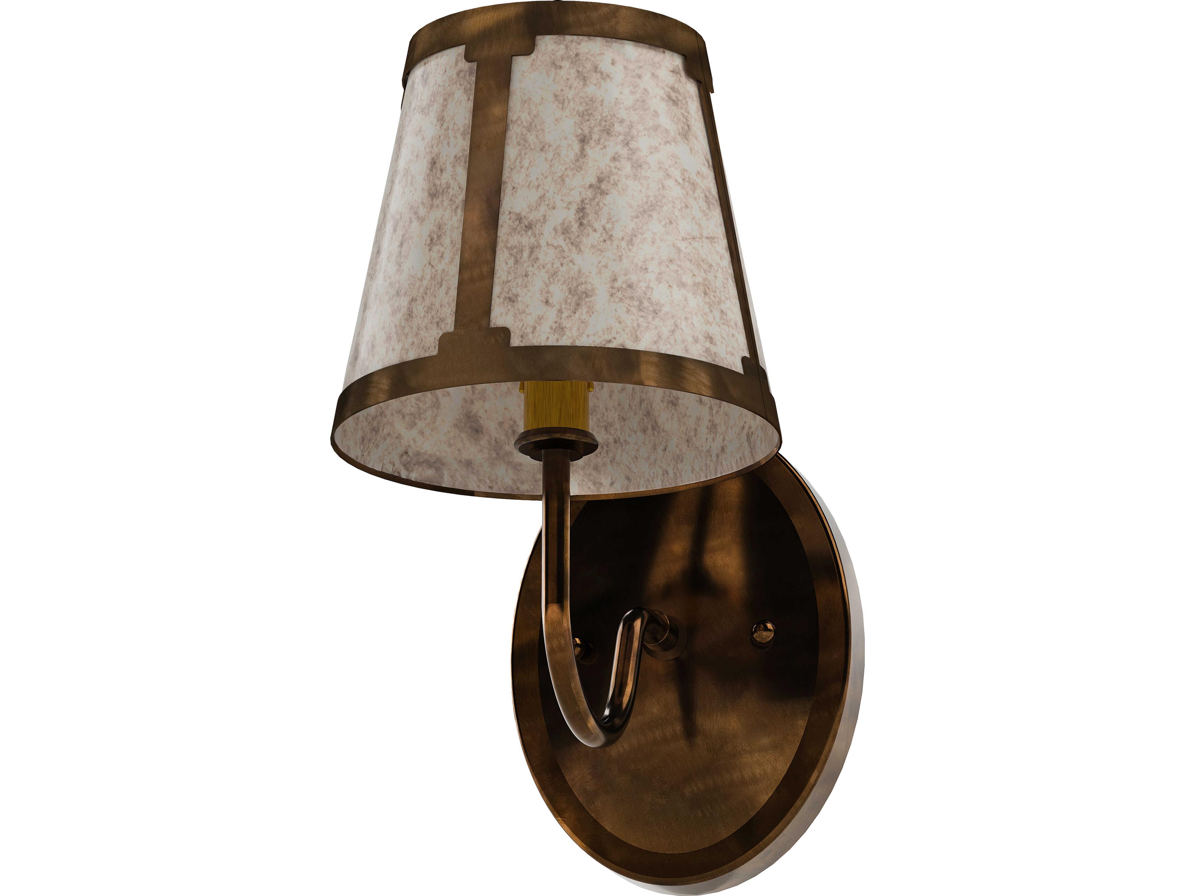 Meyda Talmont 1-Light Silver Mica Copper Traditional Wall Sconce