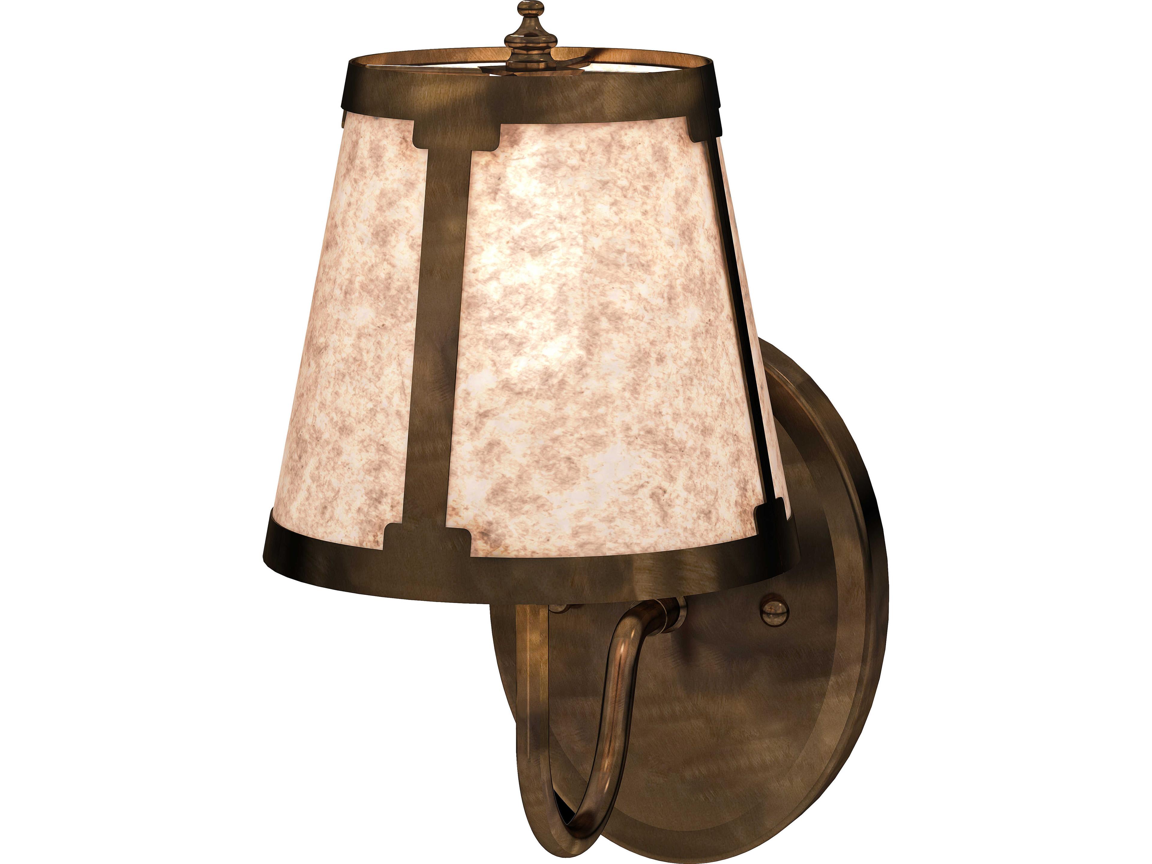 Meyda Talmont 1-Light Silver Mica Copper Traditional Wall Sconce