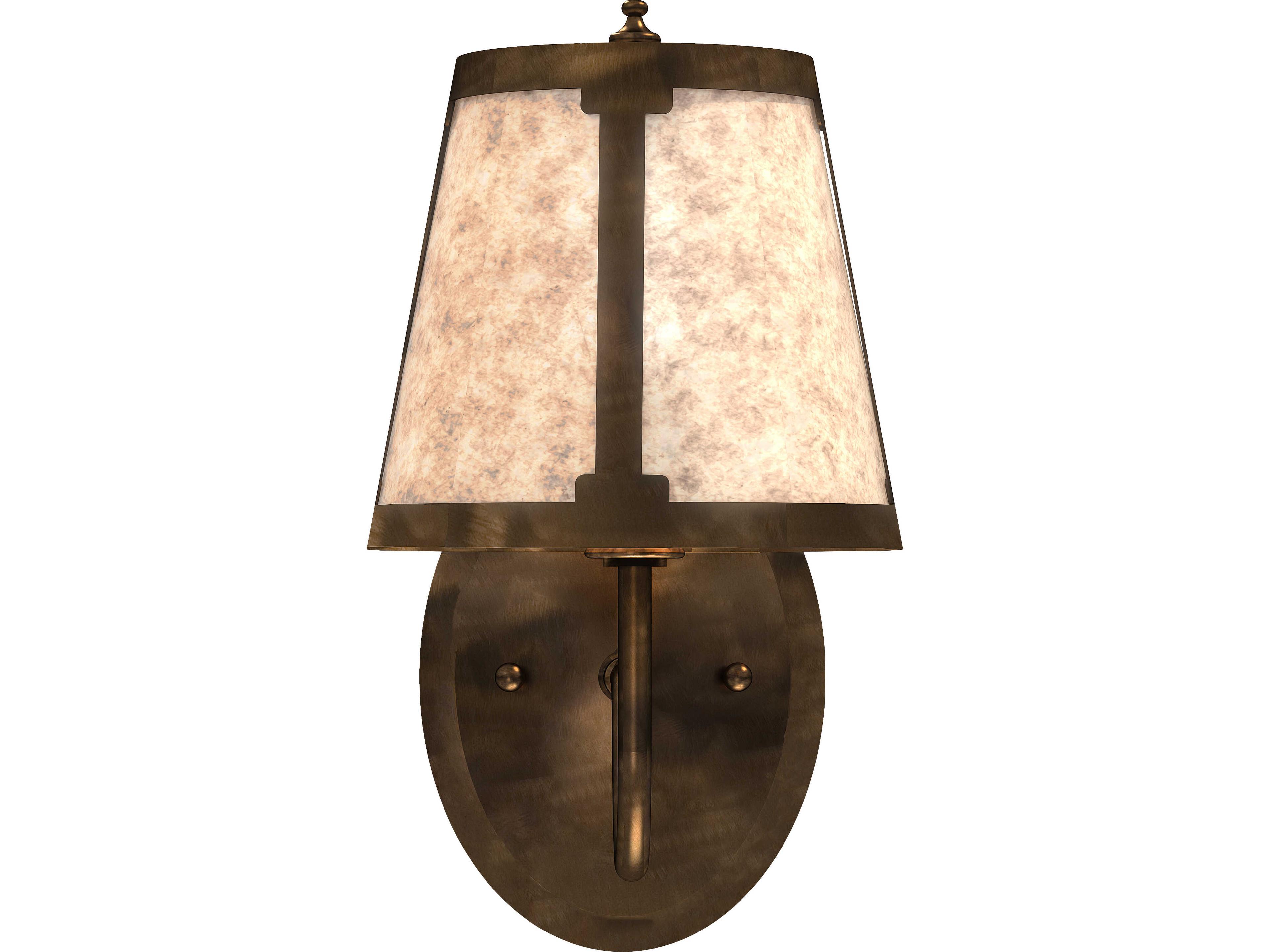 Meyda Talmont 1-Light Silver Mica Copper Traditional Wall Sconce