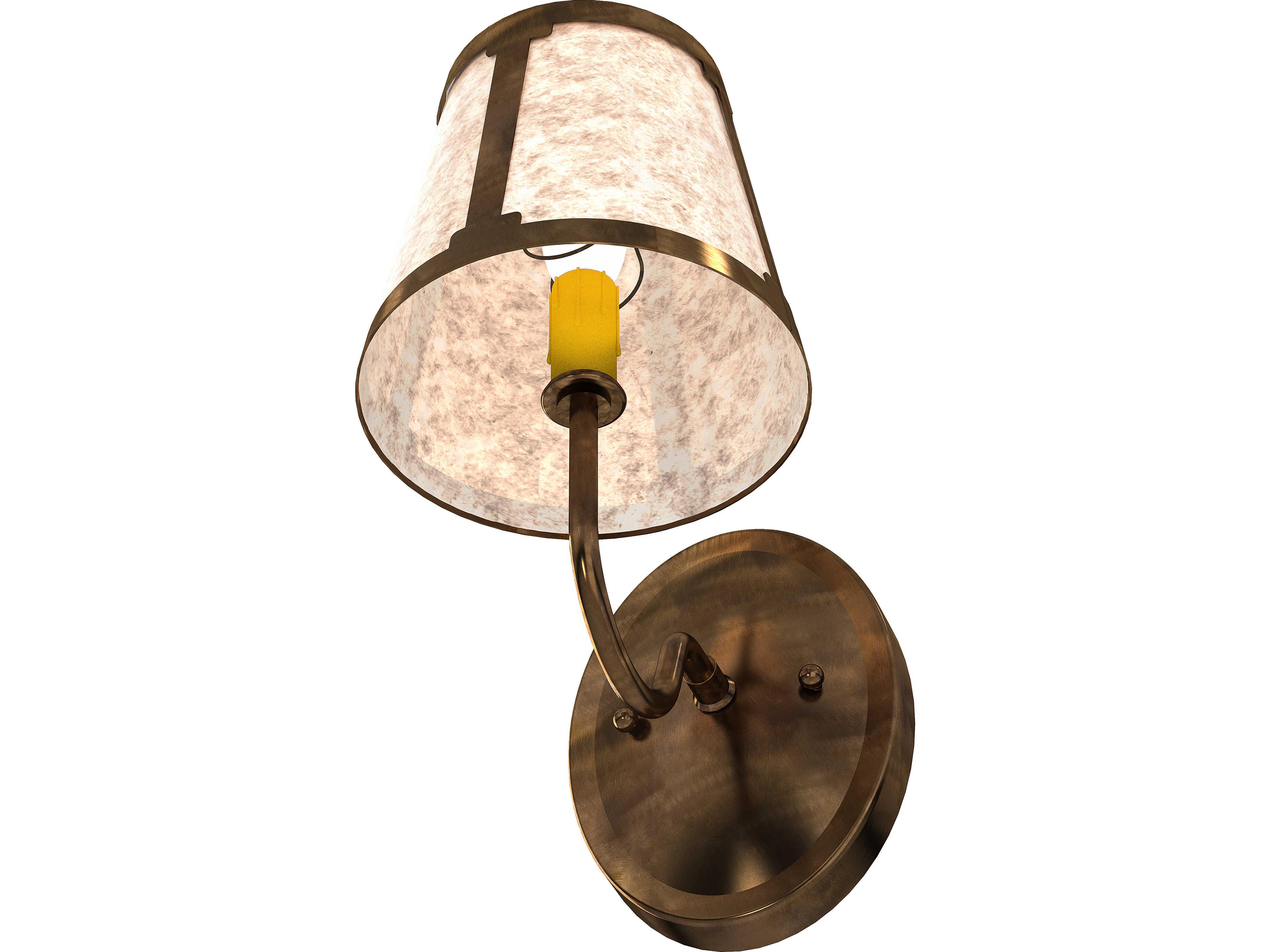 Meyda Talmont 1-Light Silver Mica Copper Traditional Wall Sconce