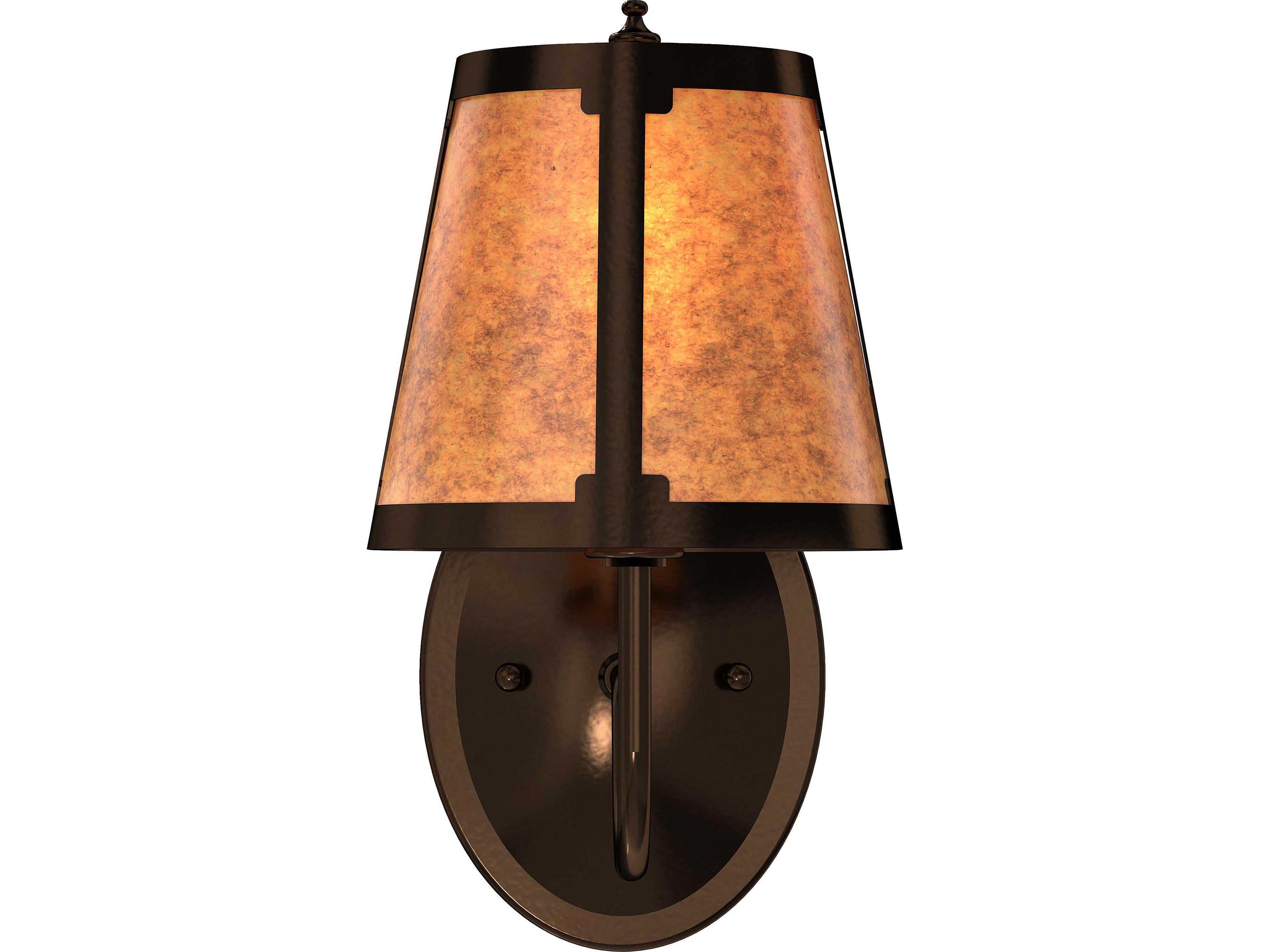 Meyda Talmont 1-Light Amber Mica Bronze Traditional Wall Sconce