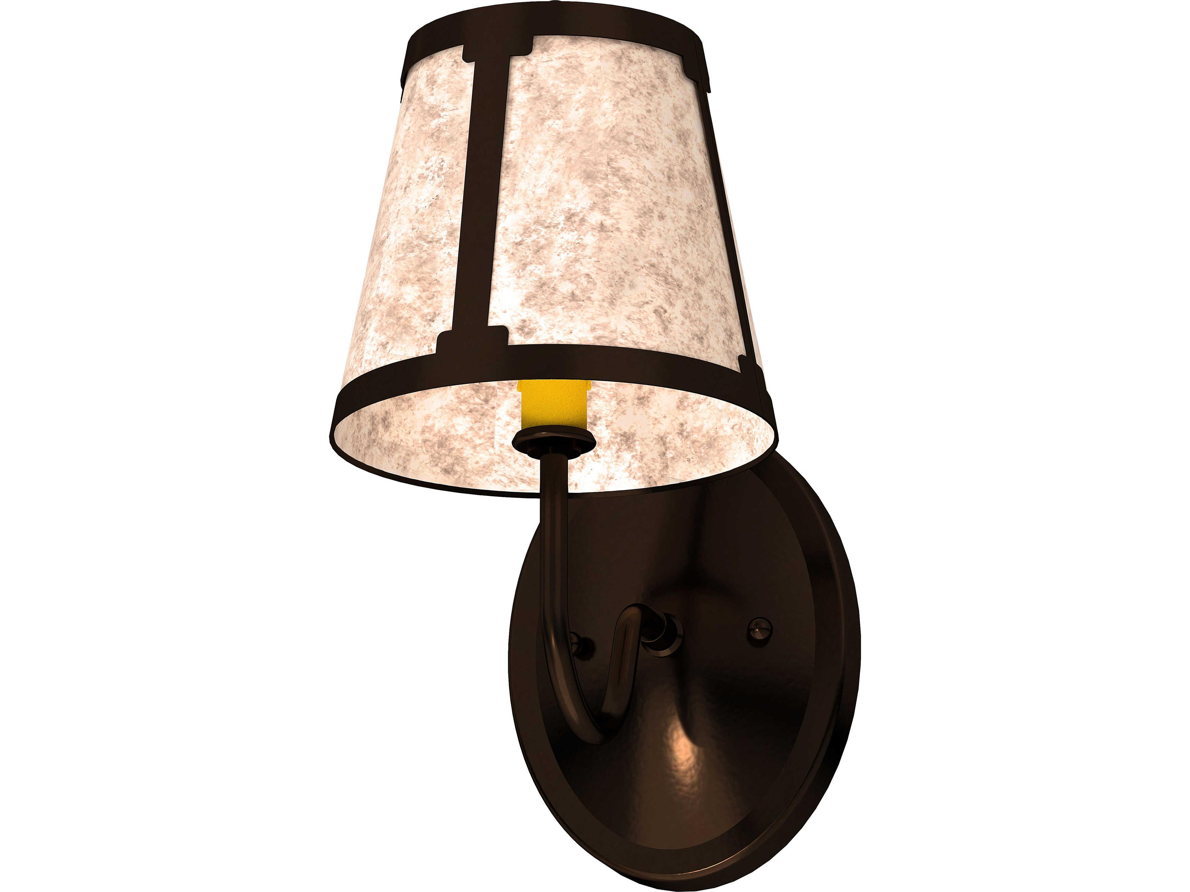 Meyda Talmont 1-Light Silver Mica Bronze Traditional Wall Sconce