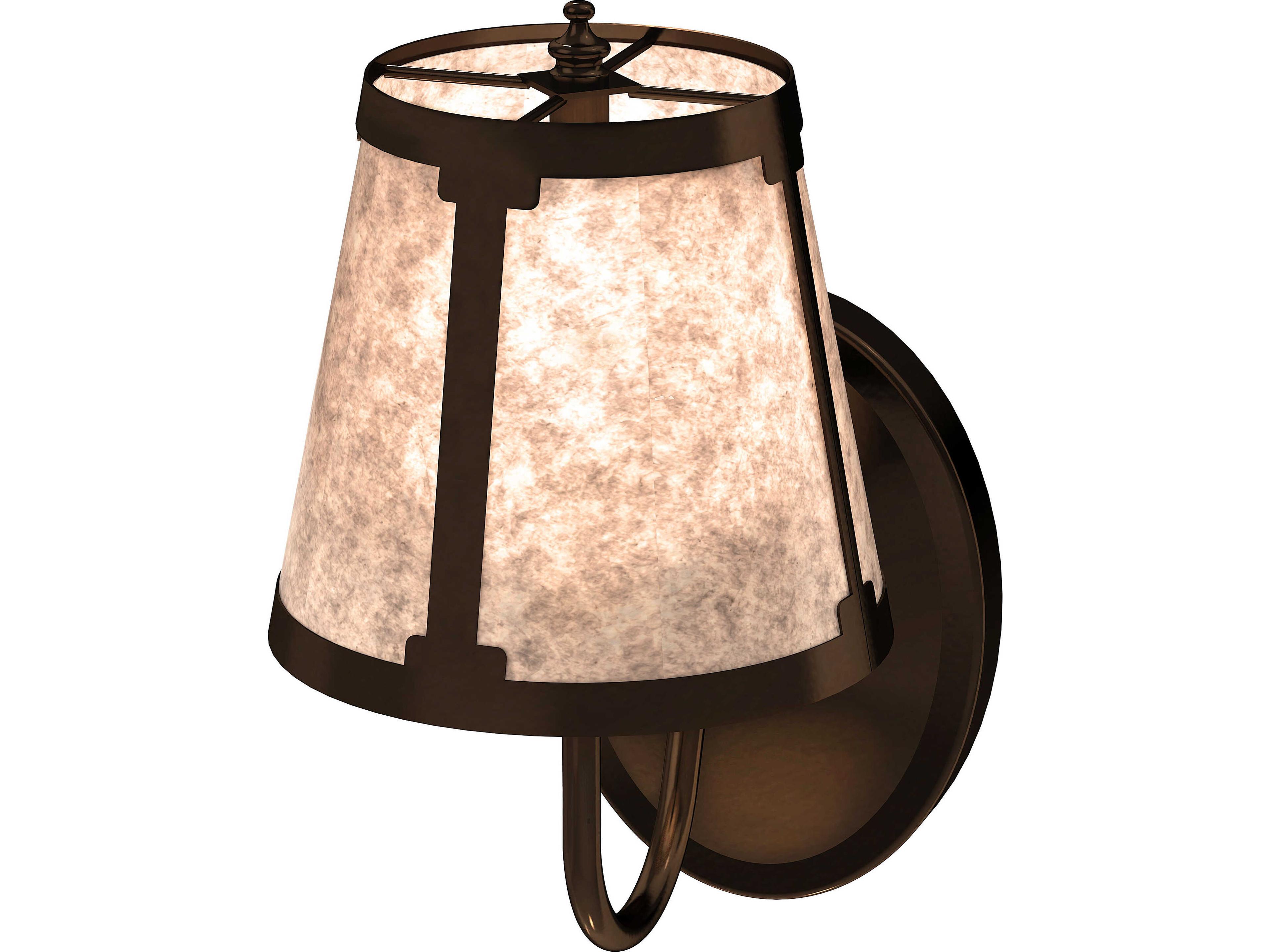 Meyda Talmont 1-Light Silver Mica Bronze Traditional Wall Sconce