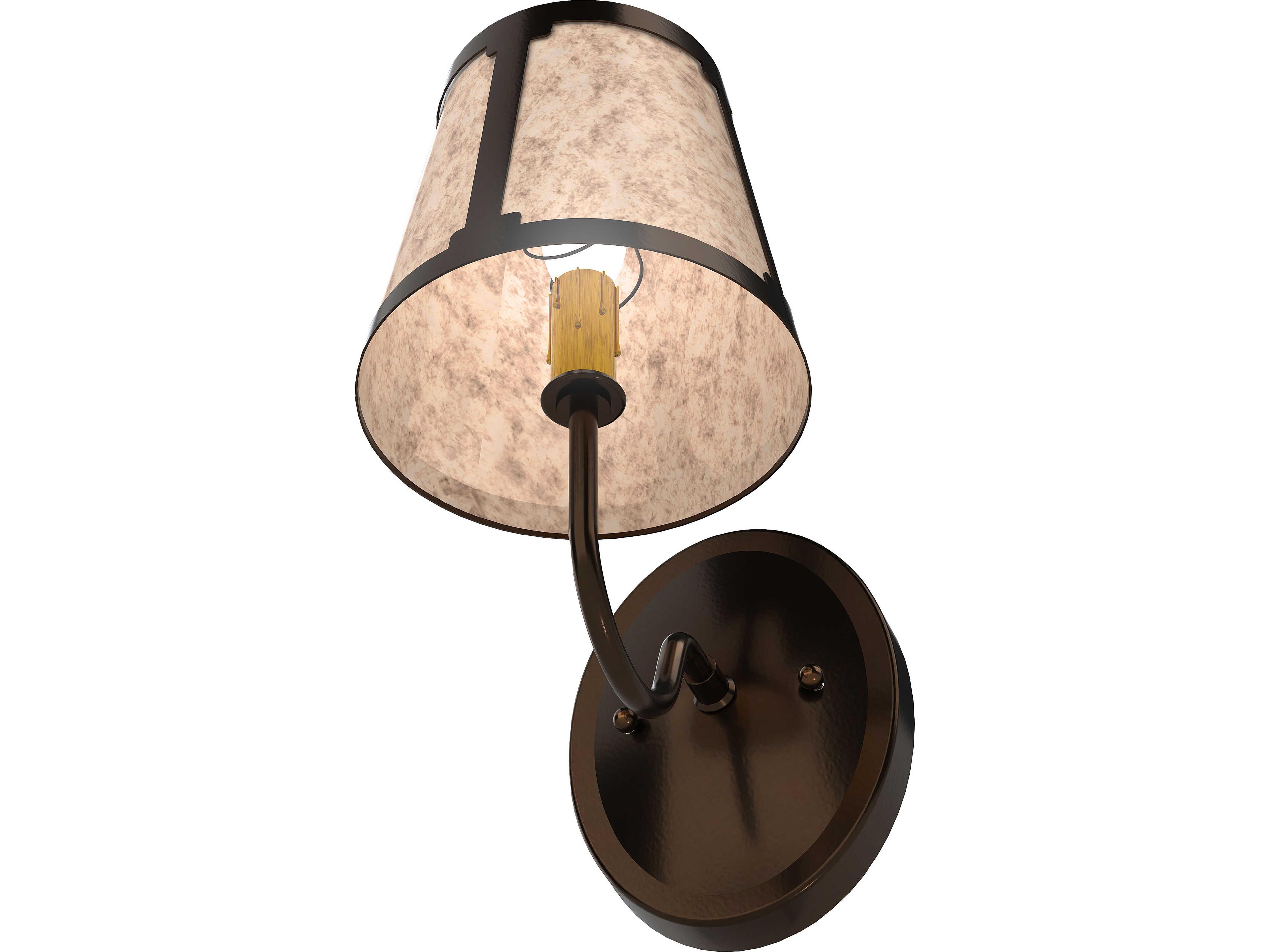 Meyda Talmont 1-Light Silver Mica Bronze Traditional Wall Sconce