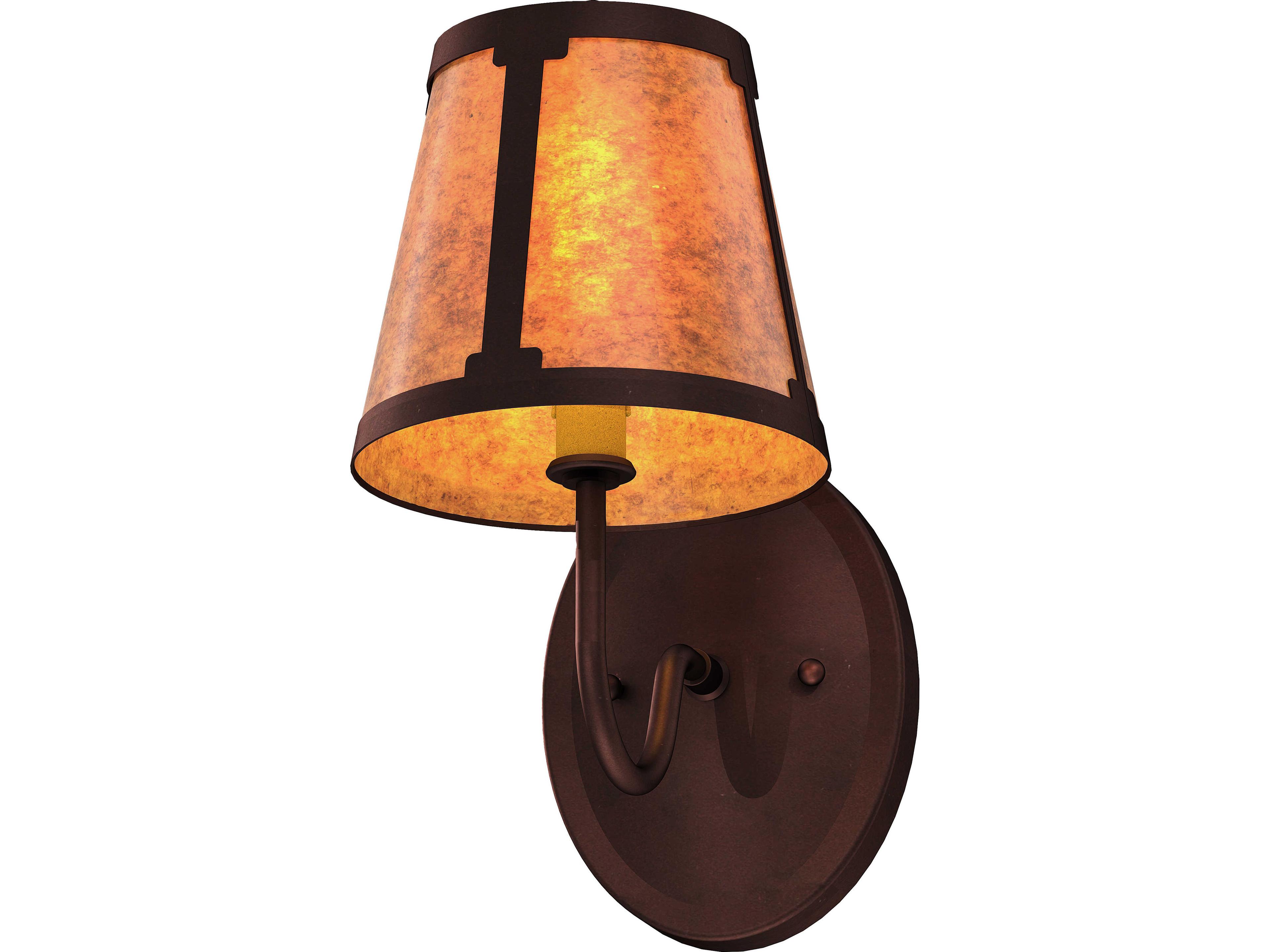 Meyda Talmont 1-Light Amber Mica Bronze Traditional Wall Sconce