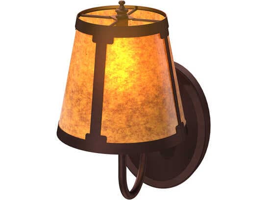 Meyda Talmont 1-Light Amber Mica Bronze Traditional Wall Sconce