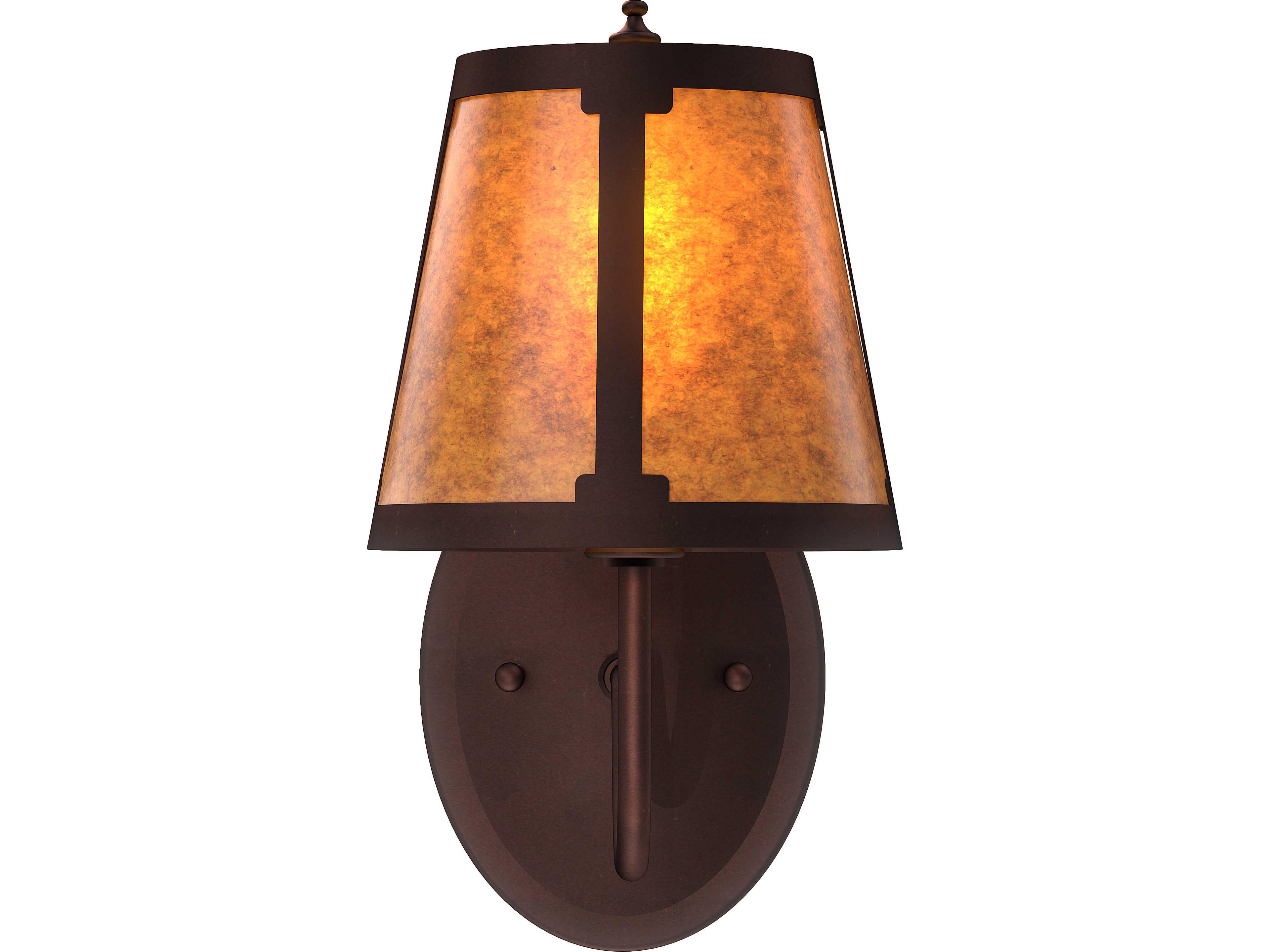 Meyda Talmont 1-Light Amber Mica Bronze Traditional Wall Sconce