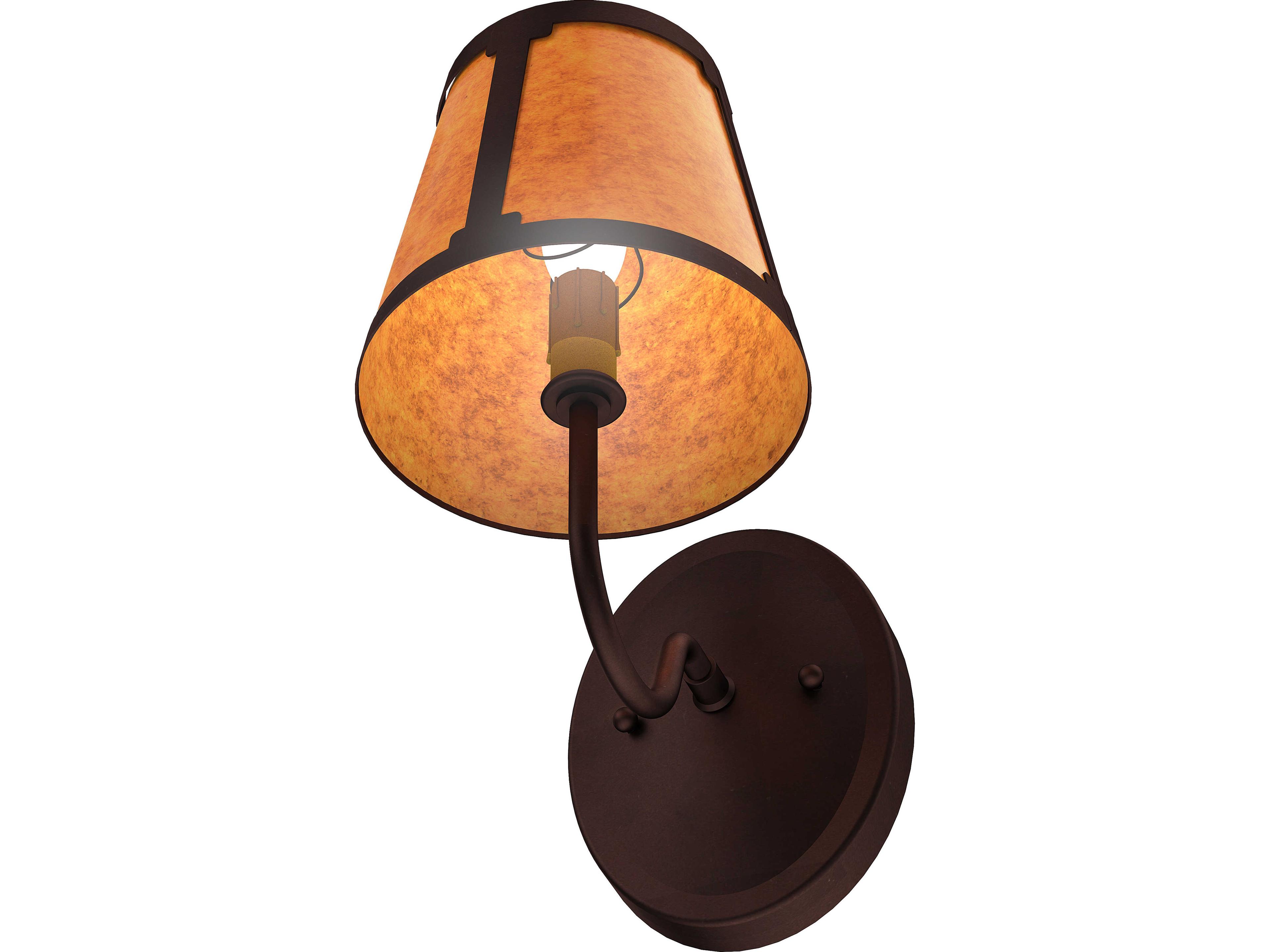 Meyda Talmont 1-Light Amber Mica Bronze Traditional Wall Sconce