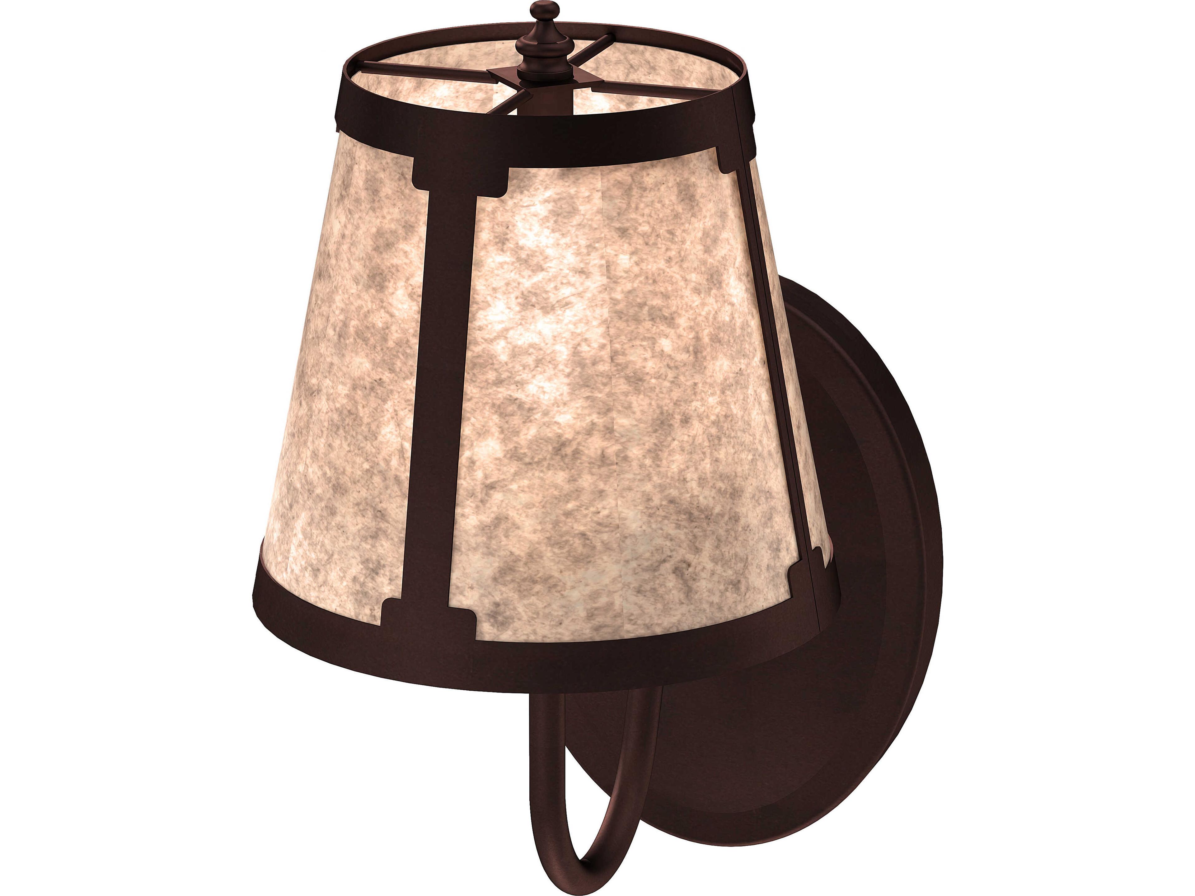 Meyda Talmont 1-Light Silver Mica Bronze Traditional Wall Sconce