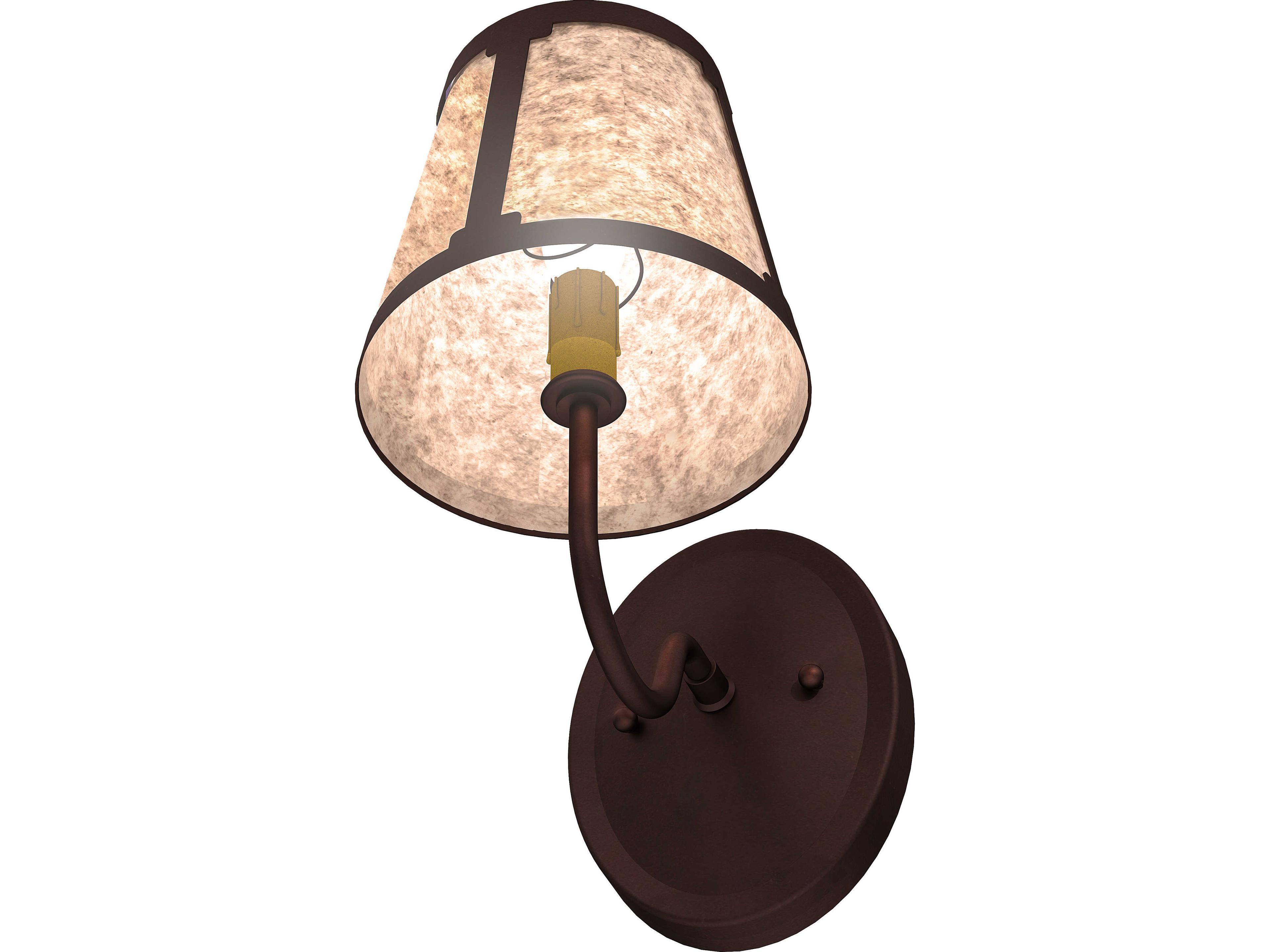 Meyda Talmont 1-Light Silver Mica Bronze Traditional Wall Sconce