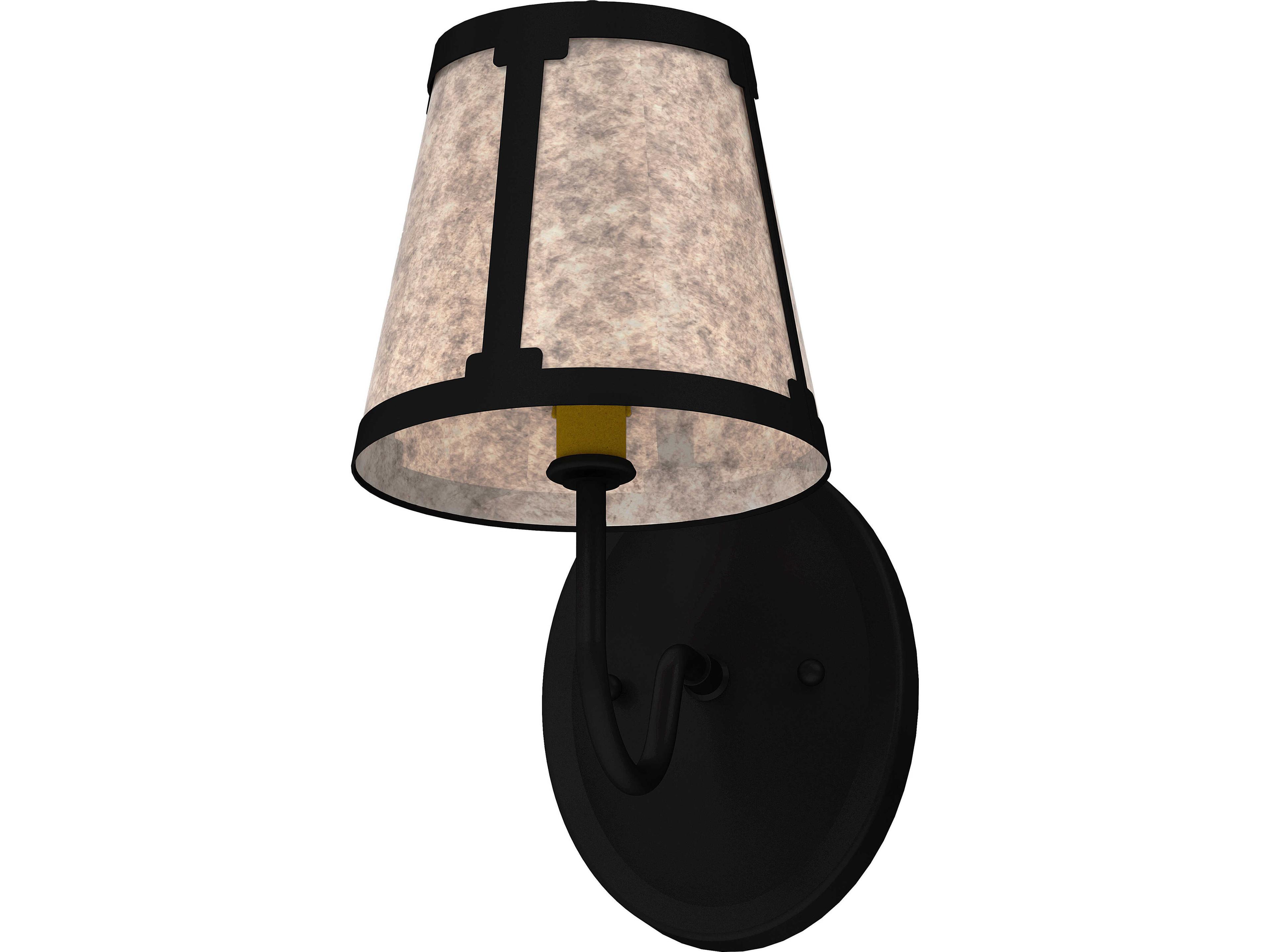 Meyda Talmont 1-Light Silver Mica Black Traditional Wall Sconce