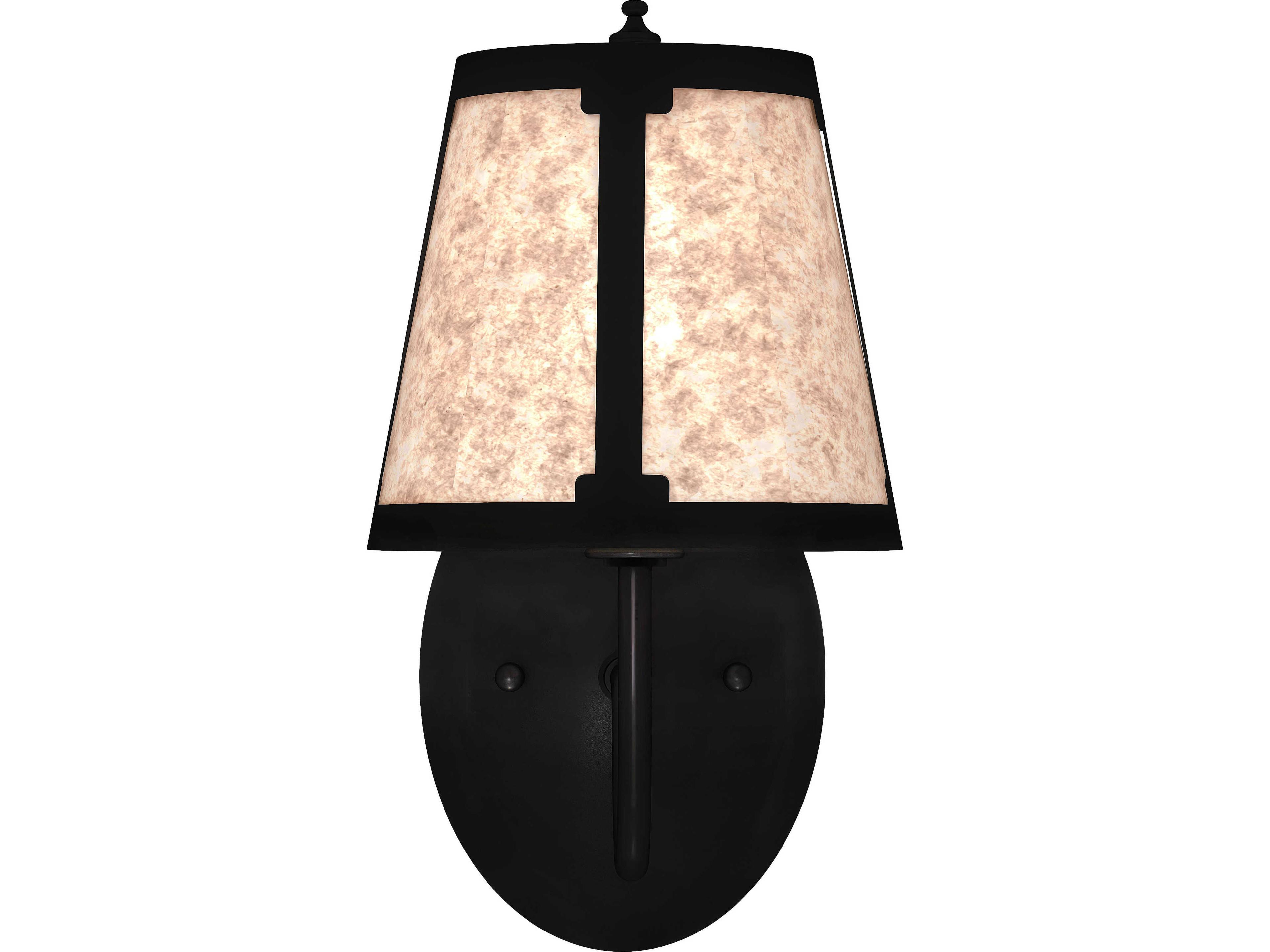 Meyda Talmont 1-Light Silver Mica Black Traditional Wall Sconce