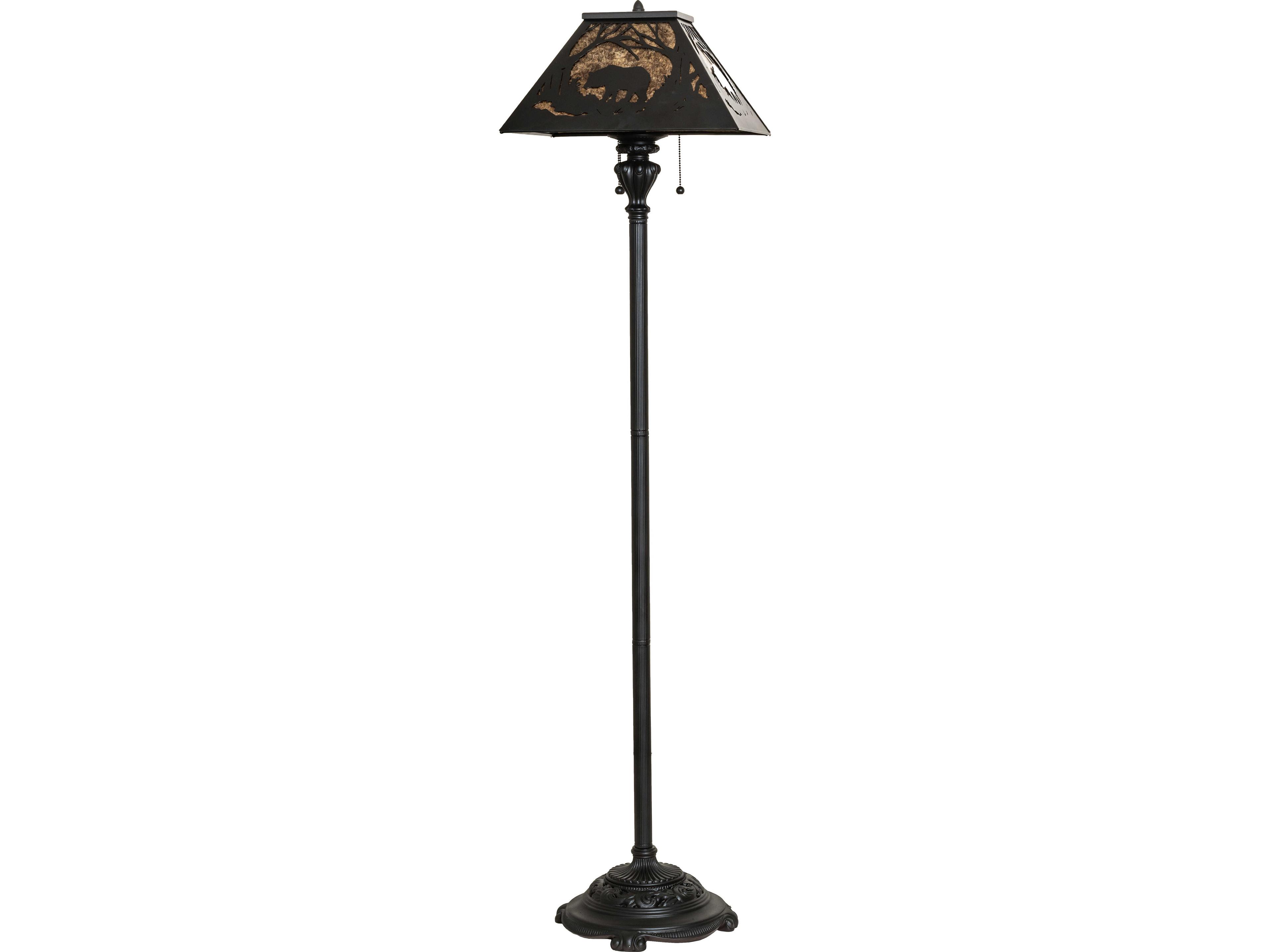 Meyda Bear At Dawn at Black Traditional Floor Lamp
