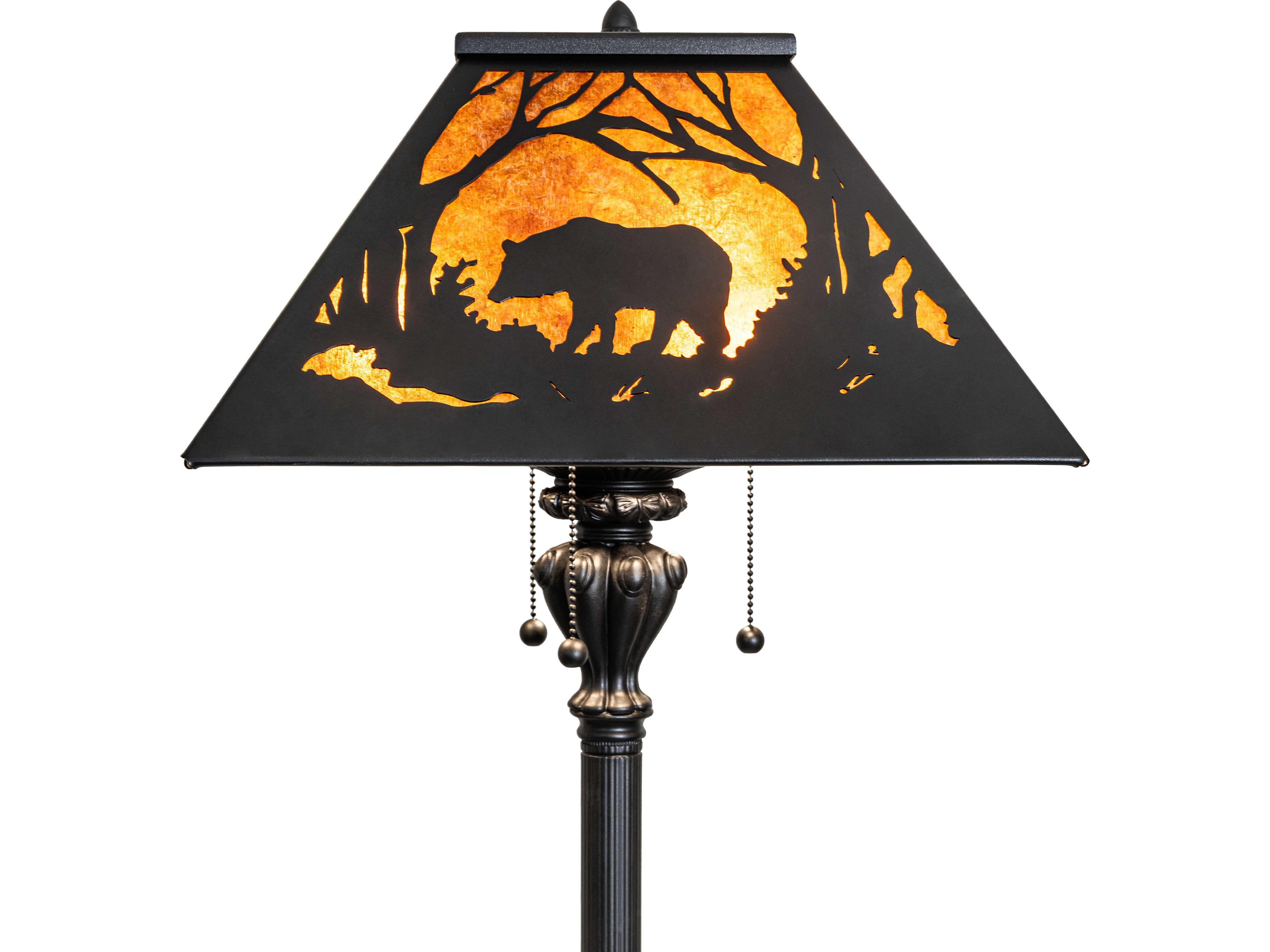 Meyda Bear At Dawn at Black Traditional Floor Lamp