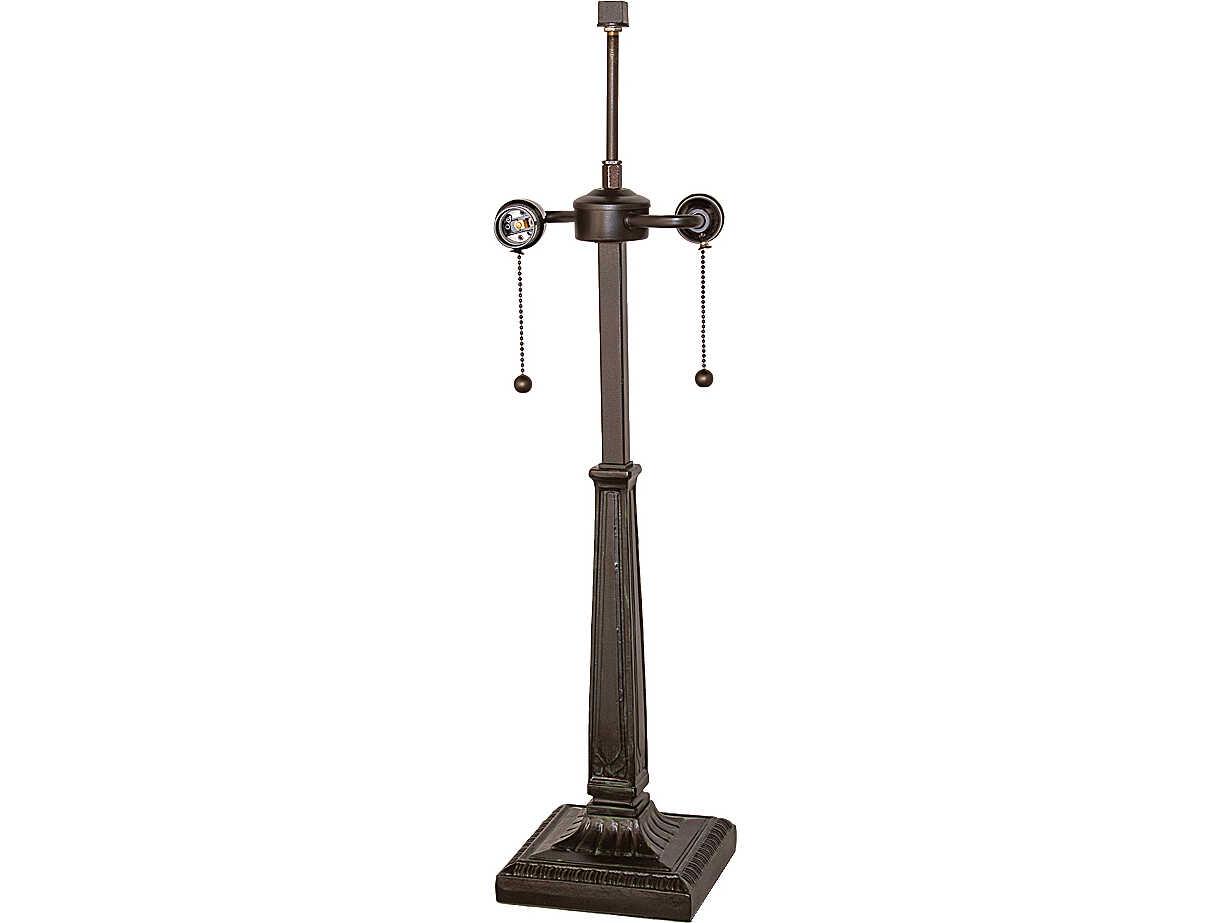 Meyda Deco Verdigris Mahogany Bronze 2-Light Buffet Lamp