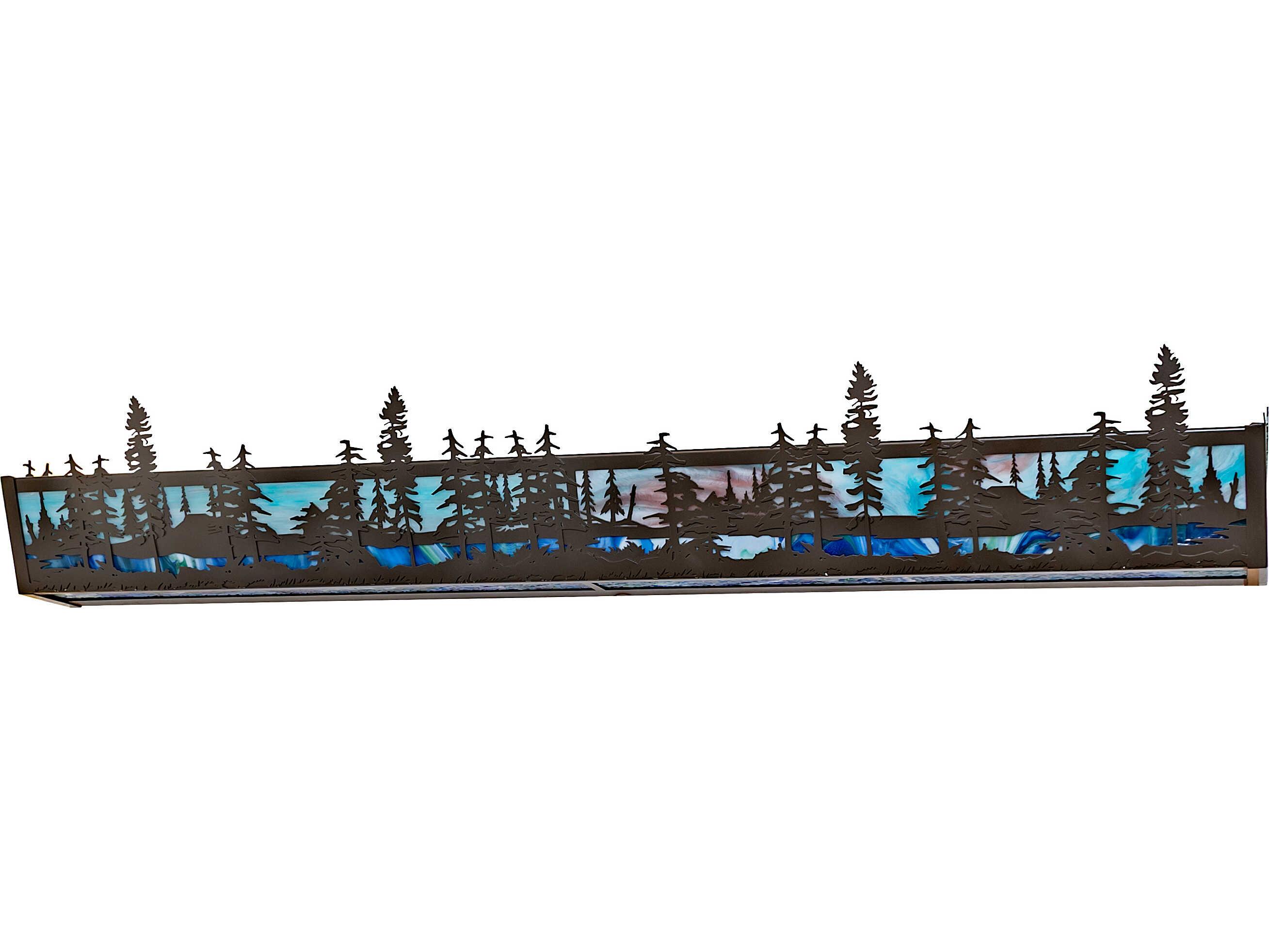 Meyda Tall Pines 8-Light Bronze Traditional Vanity Light