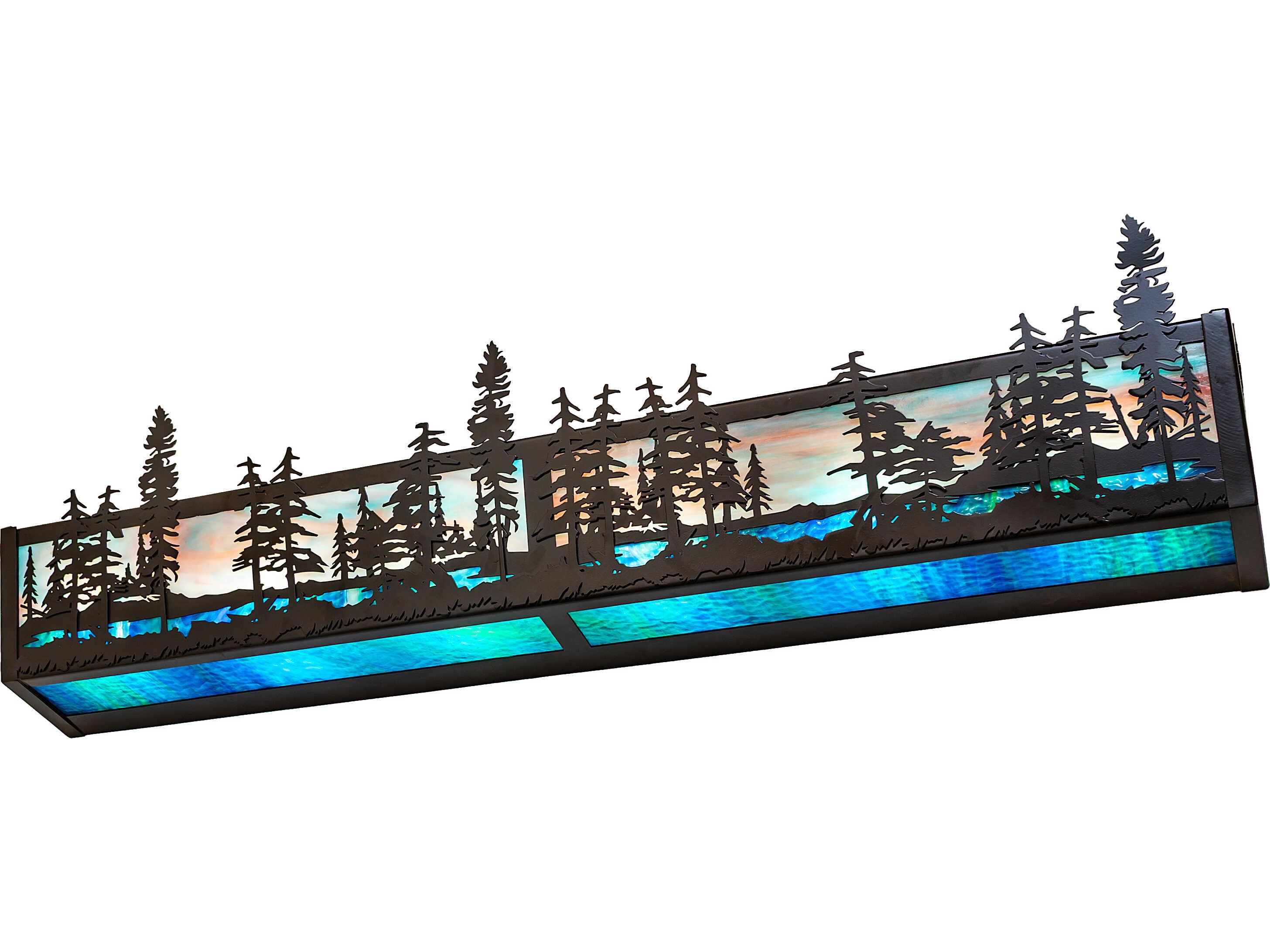 Meyda Tall Pines 6-Light Bronze Traditional Vanity Light