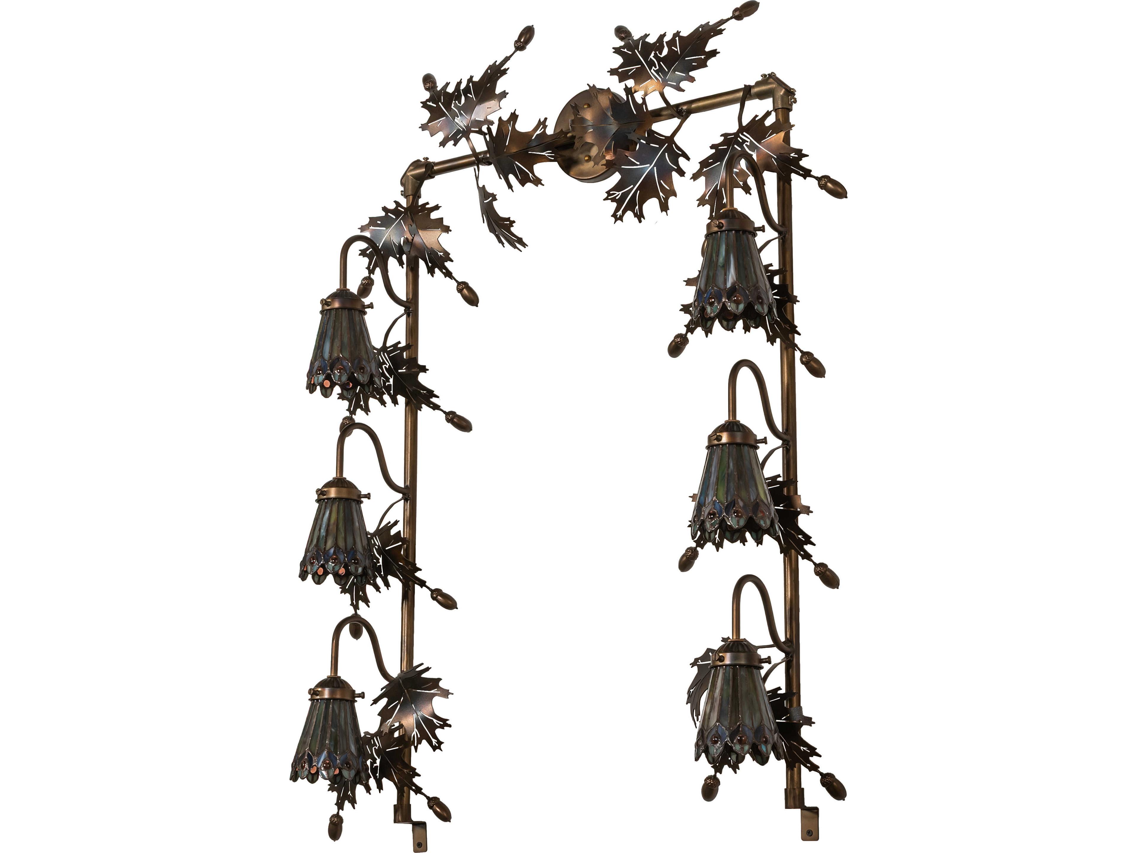 Meyda Tiffany Jeweled Peacock 6-Light Bronze Traditional Vanity Light