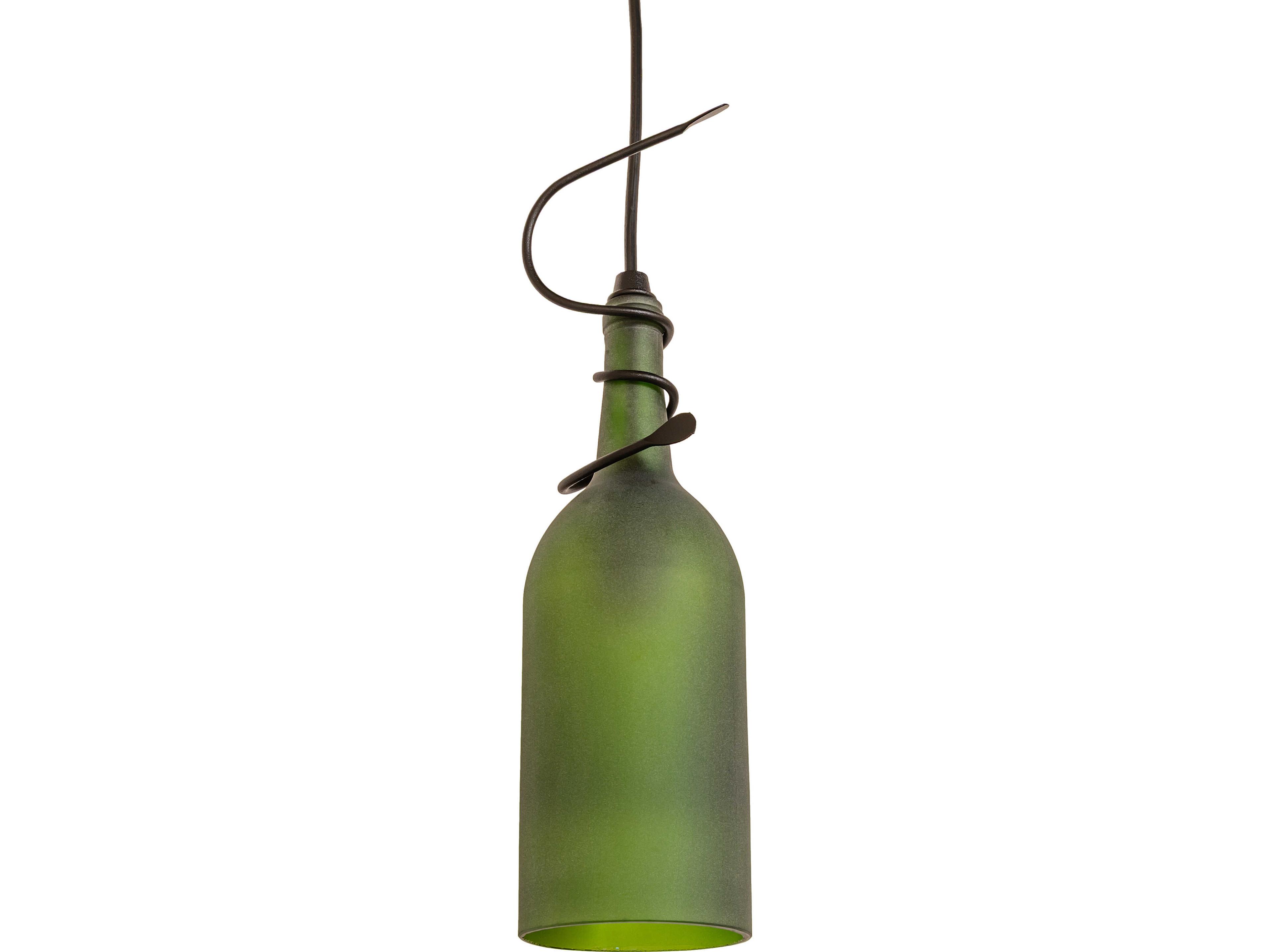 Meyda Tuscan Vineyard 1-Light Green Geometric Mini Pendant