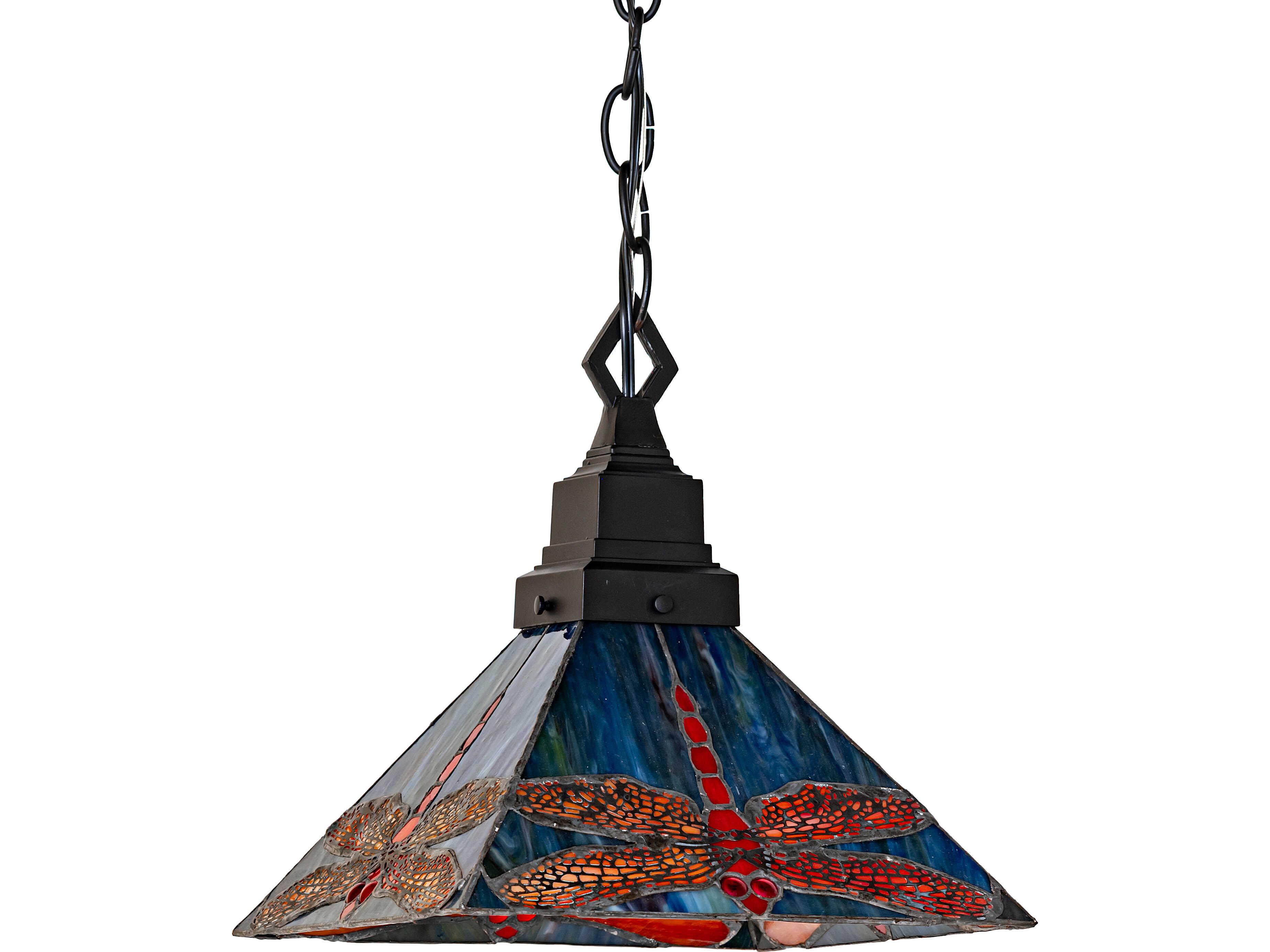 Meyda Prairie Dragonfly 1-Light Bronze Traditional Mini Pendant