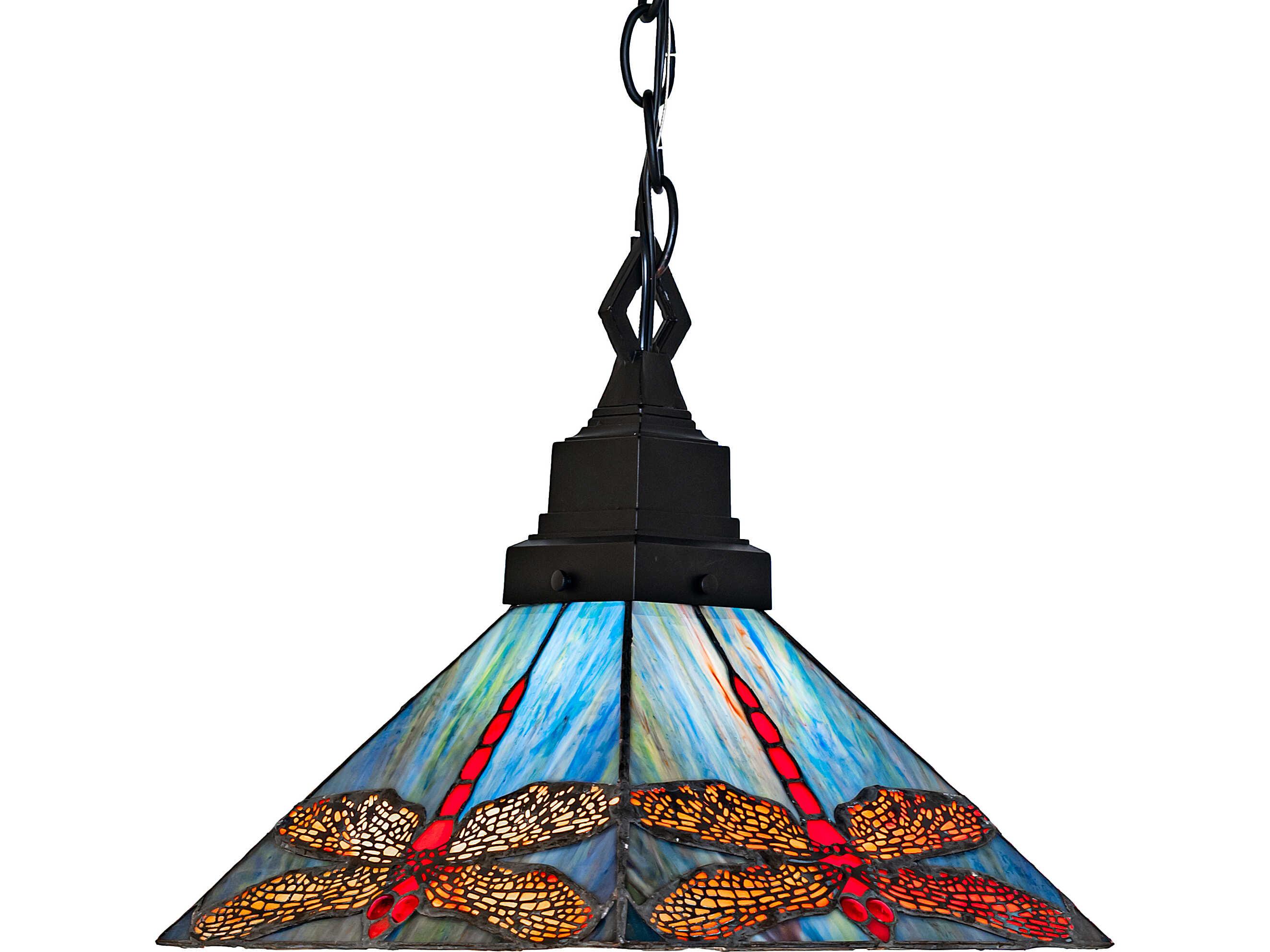 Meyda Prairie Dragonfly 1-Light Bronze Traditional Mini Pendant