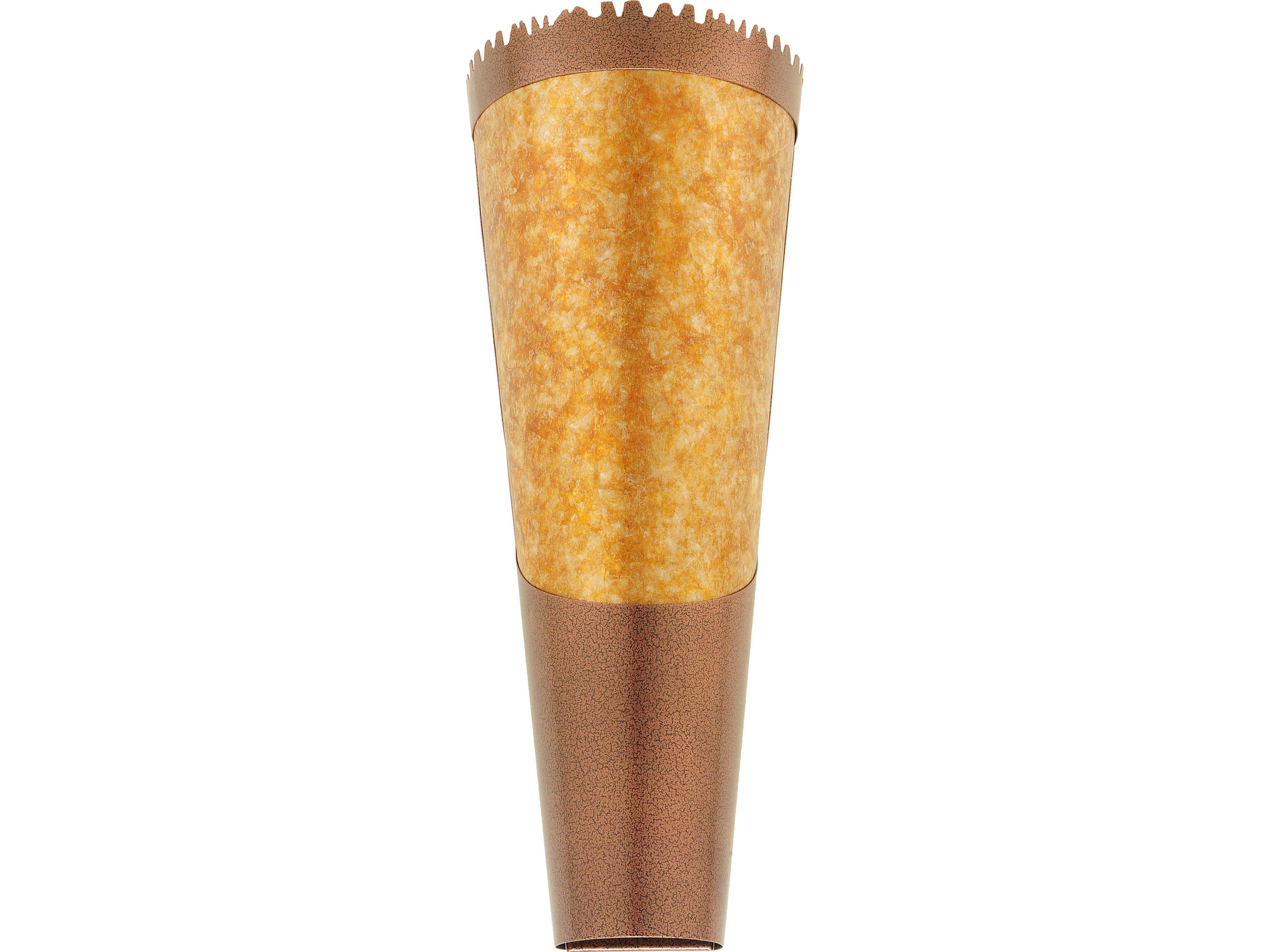 Meyda Sutter 2-Light Amber Mica Copper Wall Sconce