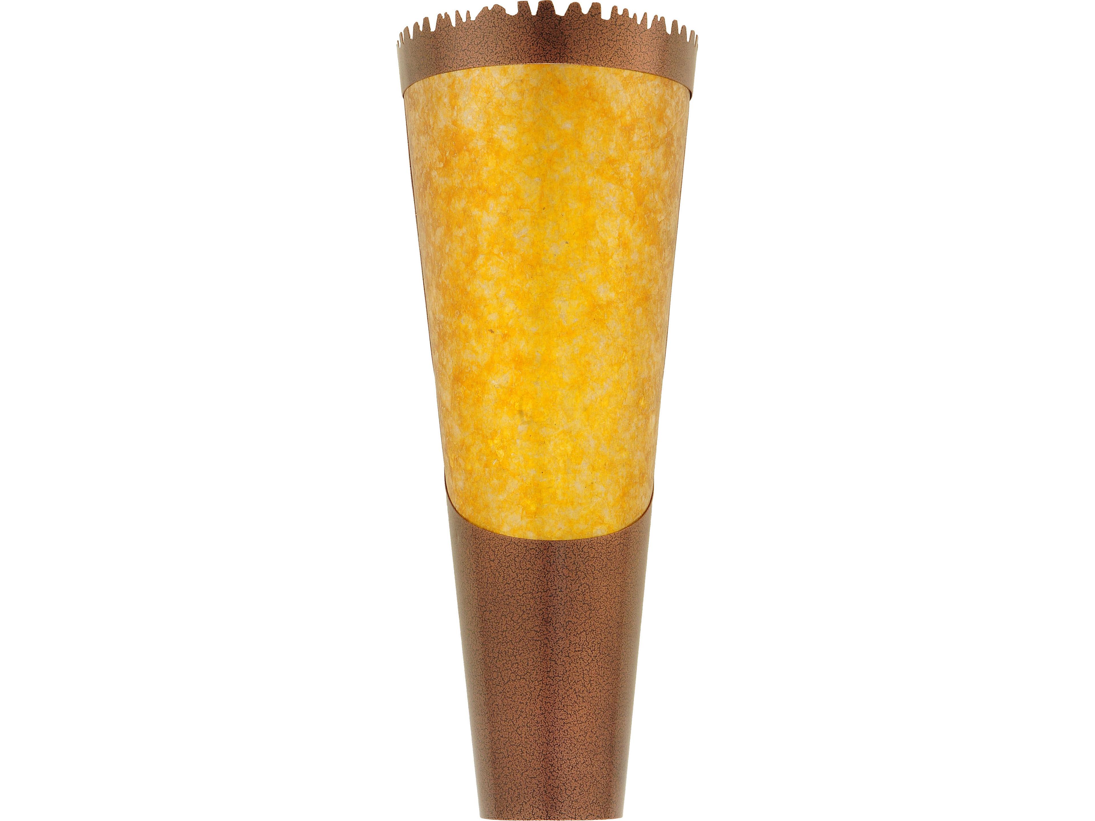 Meyda Sutter 2-Light Amber Mica Copper Wall Sconce