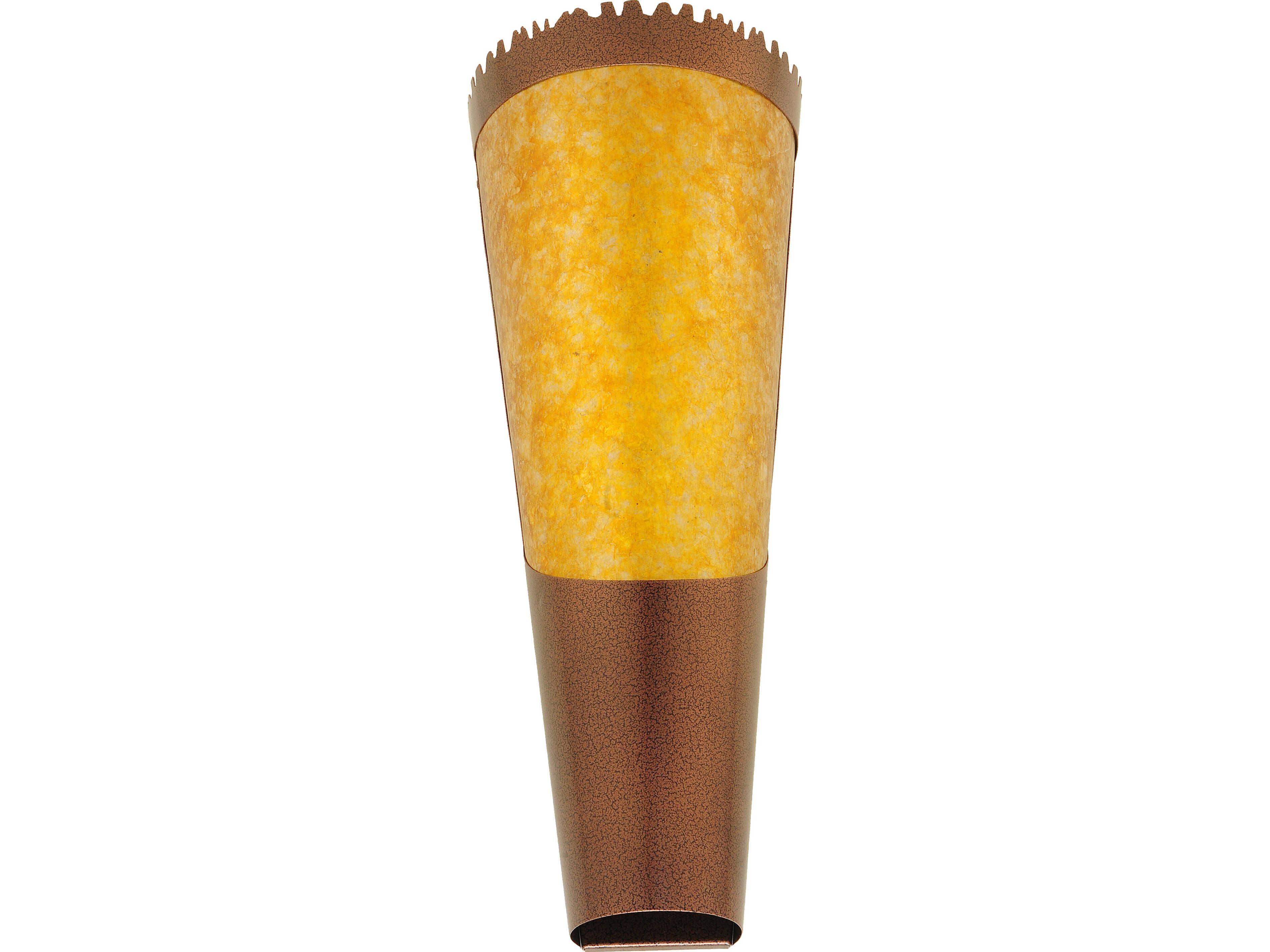 Meyda Sutter 2-Light Amber Mica Copper Wall Sconce