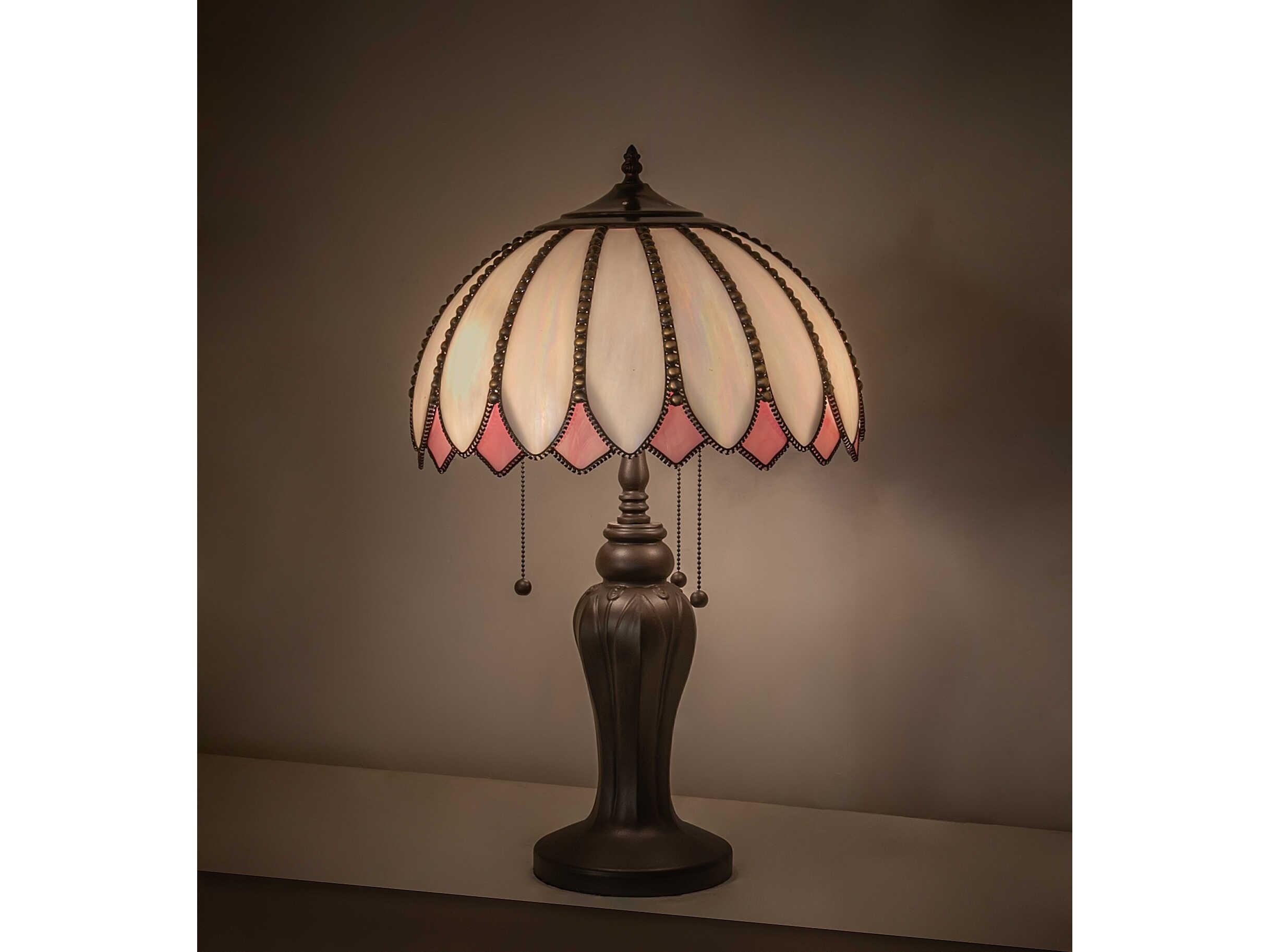 Meyda Daisy Bronze Traditional Table Lamp