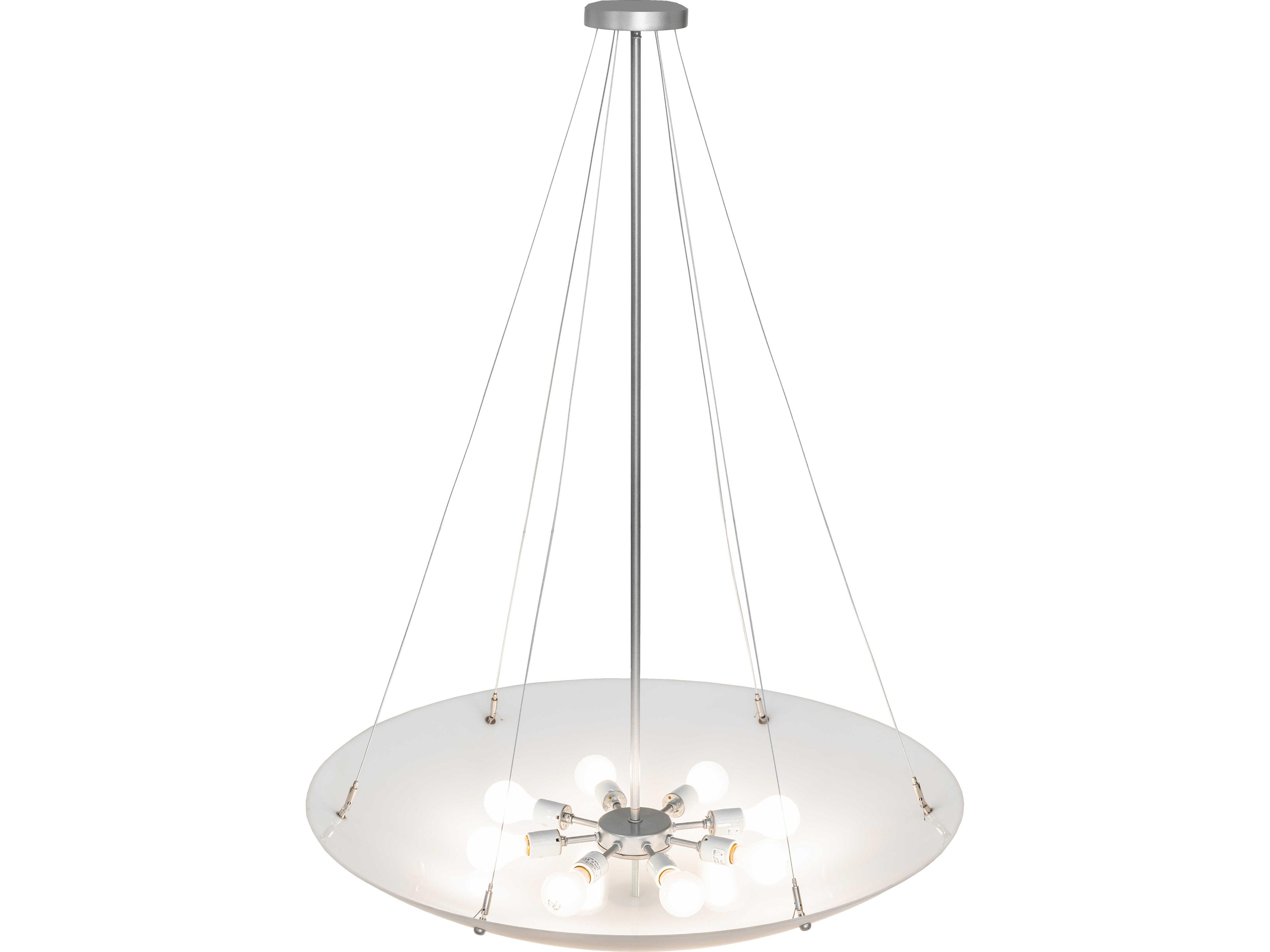 Meyda Cypola 8-Light Statuario Idalight Silver Pendant