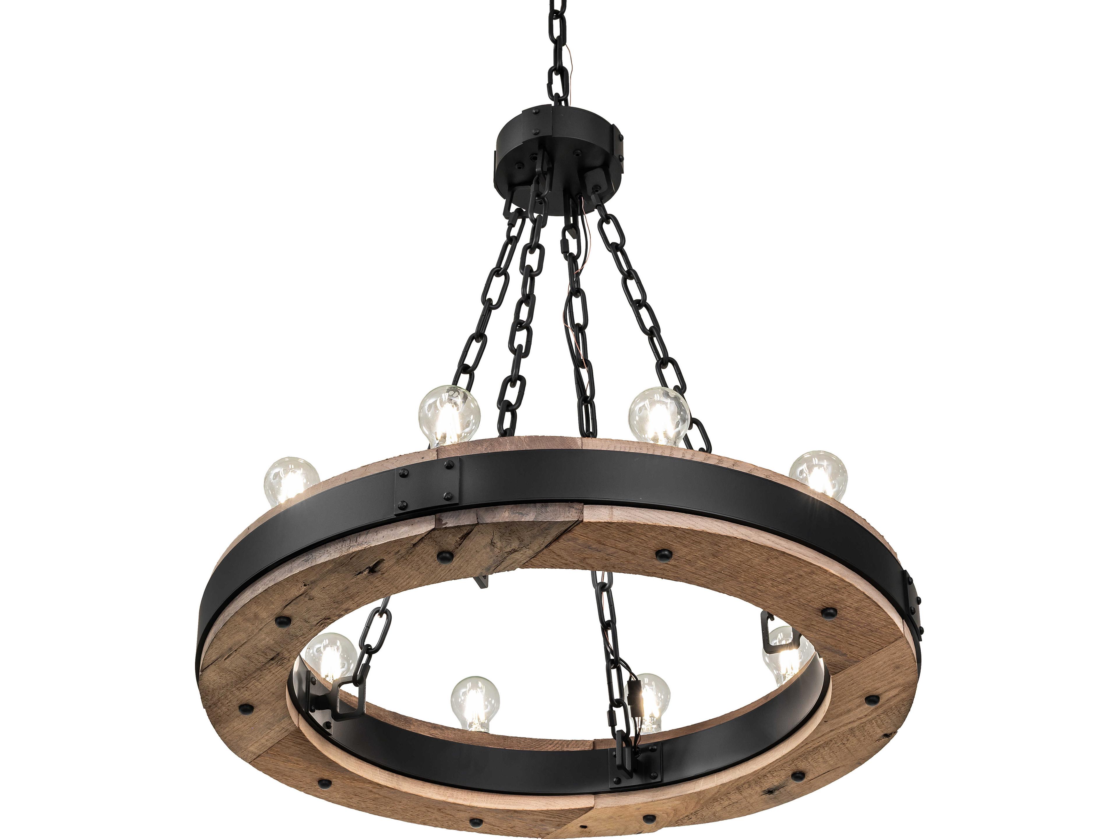 Meyda Dowling 10-Light Solar Black Traditional Chandelier