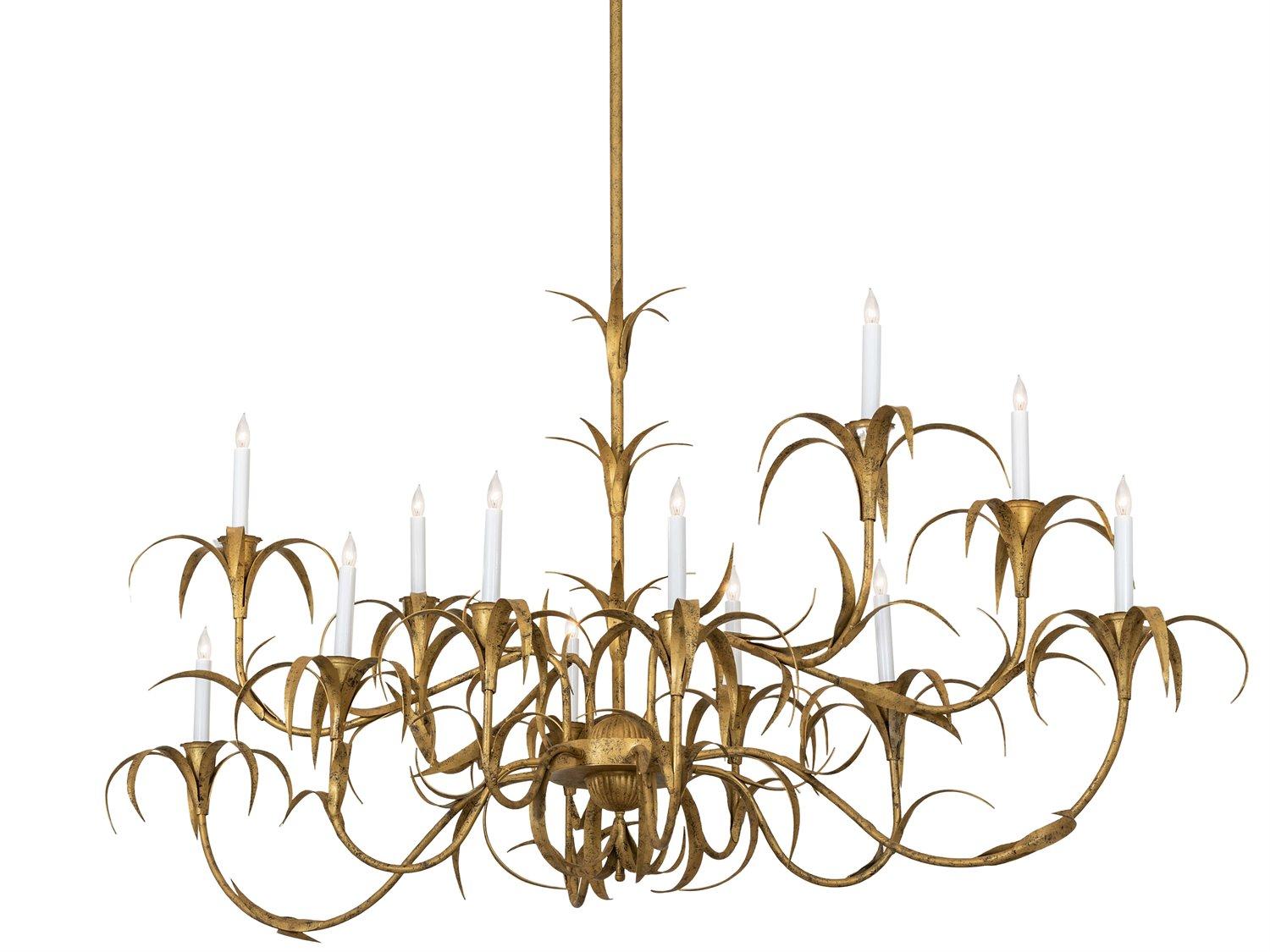 Meyda Mai'a 12-Light Goldtastic & Flat Black Custom Chandelier