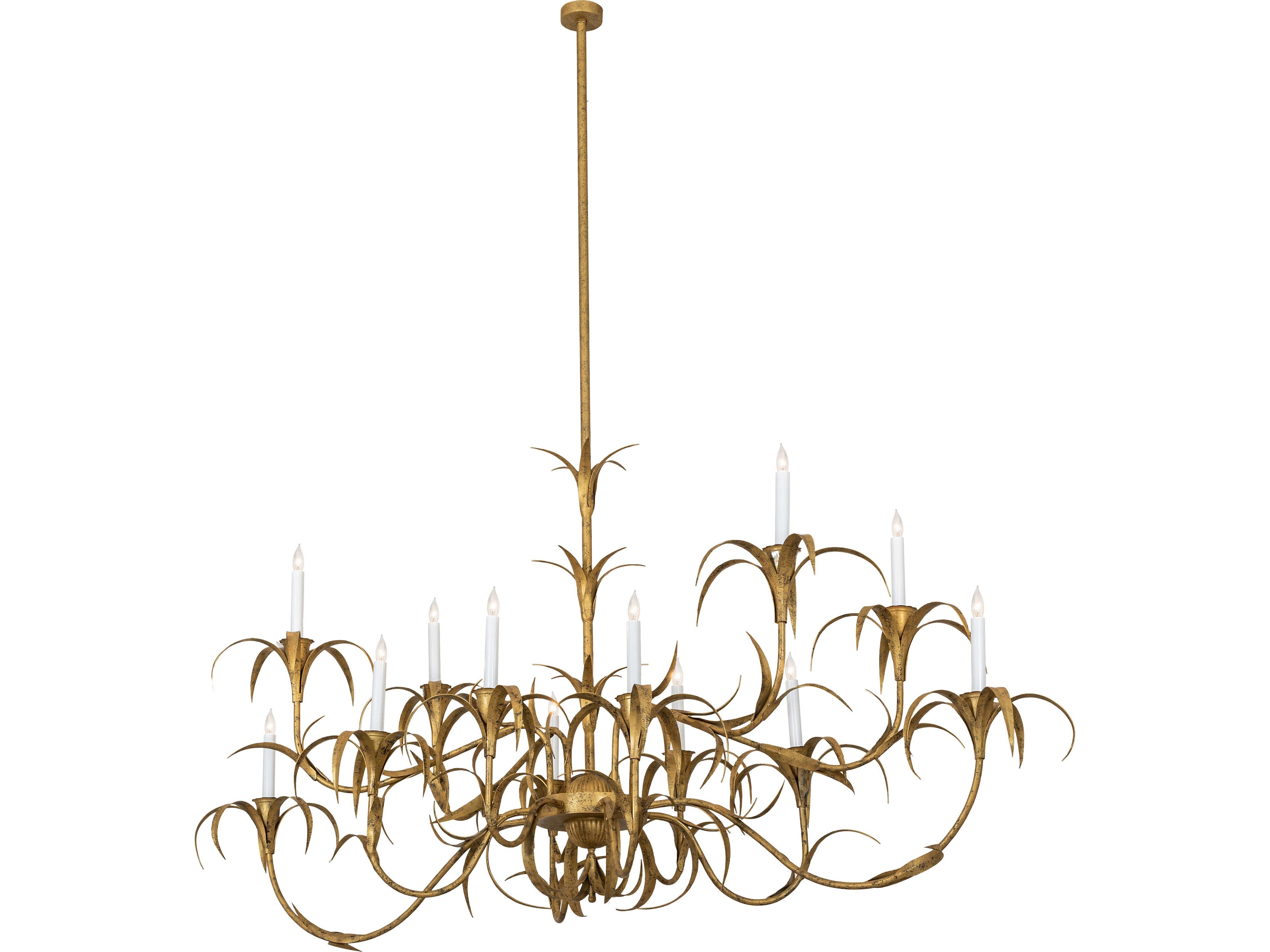 Meyda Mai'a 12-Light Goldtastic & Flat Black Custom Chandelier