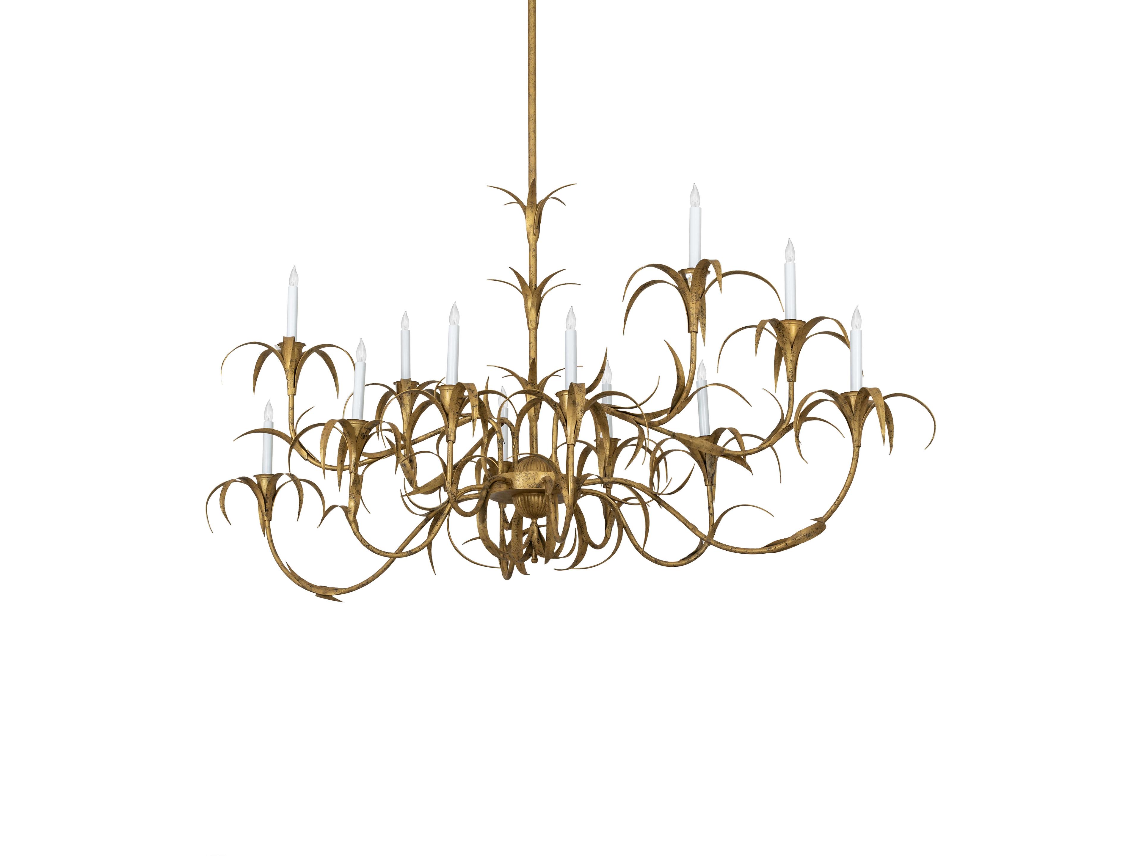 Meyda Mai'a 12-Light Goldtastic & Flat Black Custom Chandelier