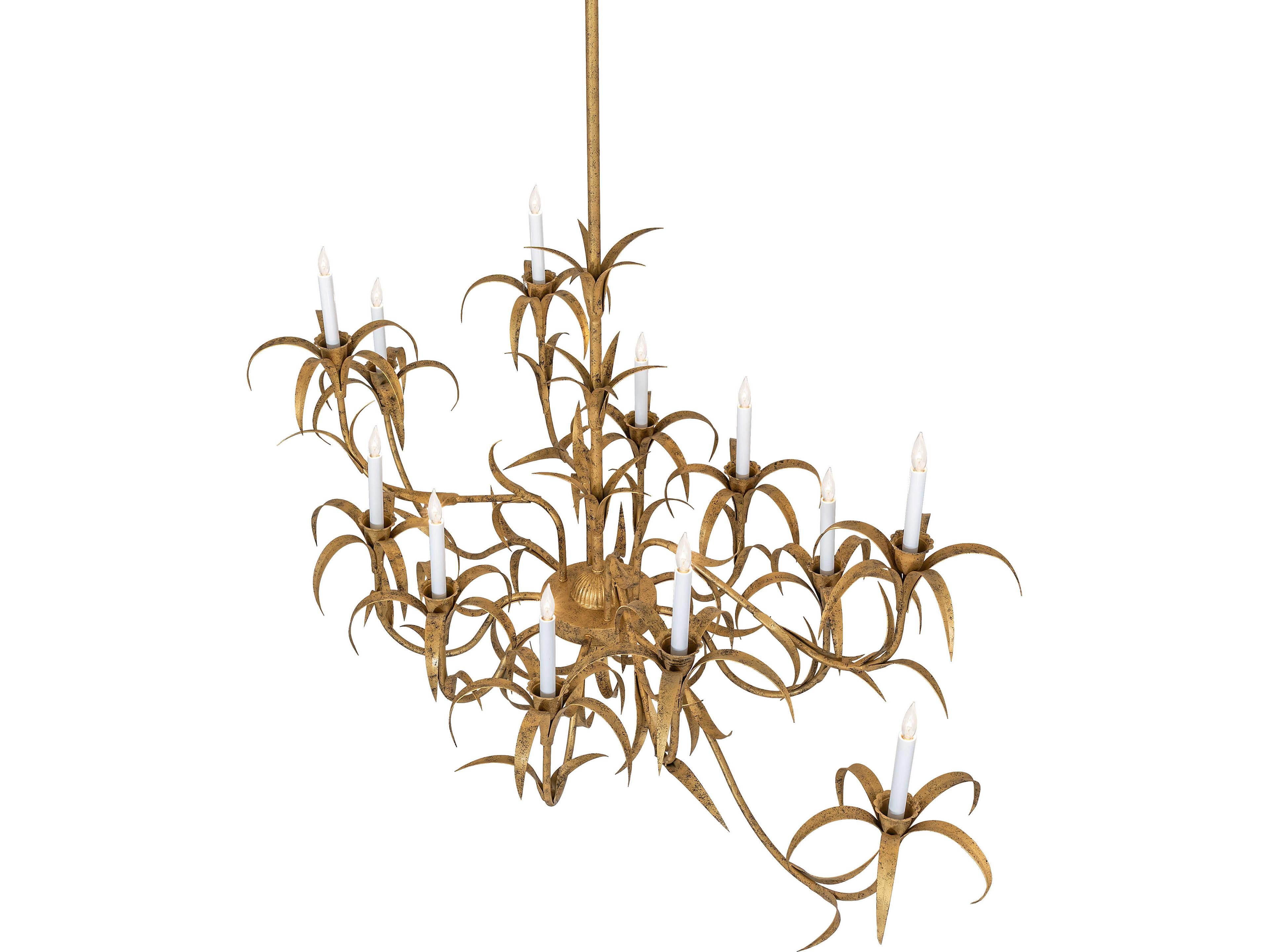 Meyda Mai'a 12-Light Goldtastic & Flat Black Custom Chandelier