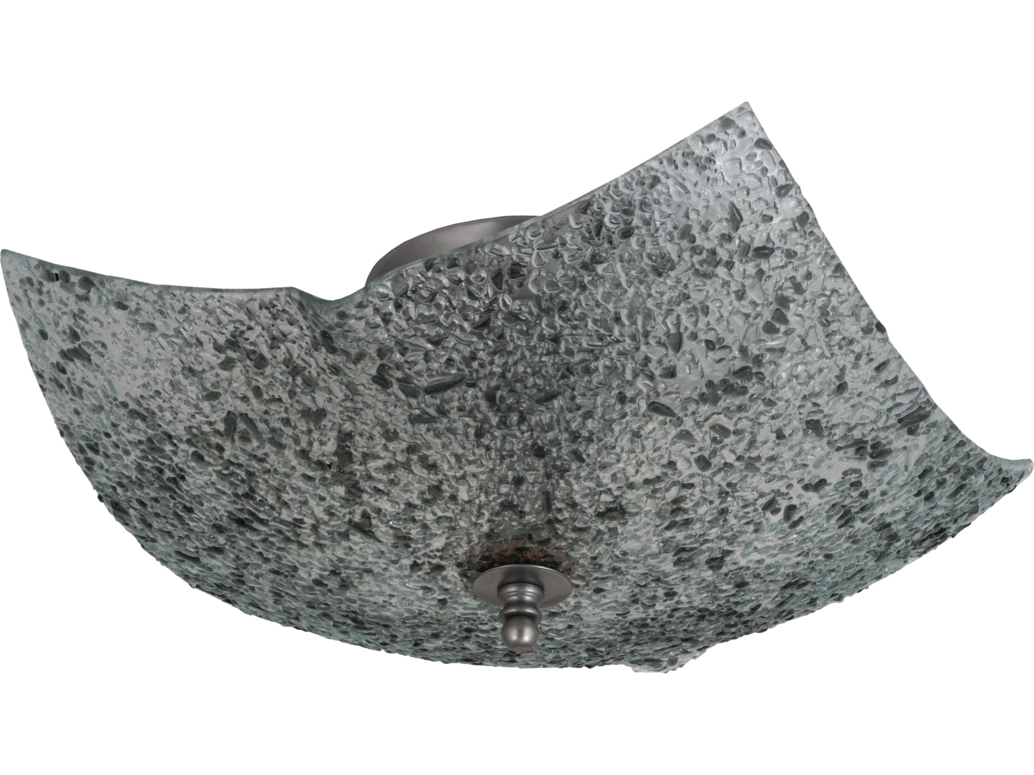 Meyda Metro Fusion 3-Light Silver Flush Mount