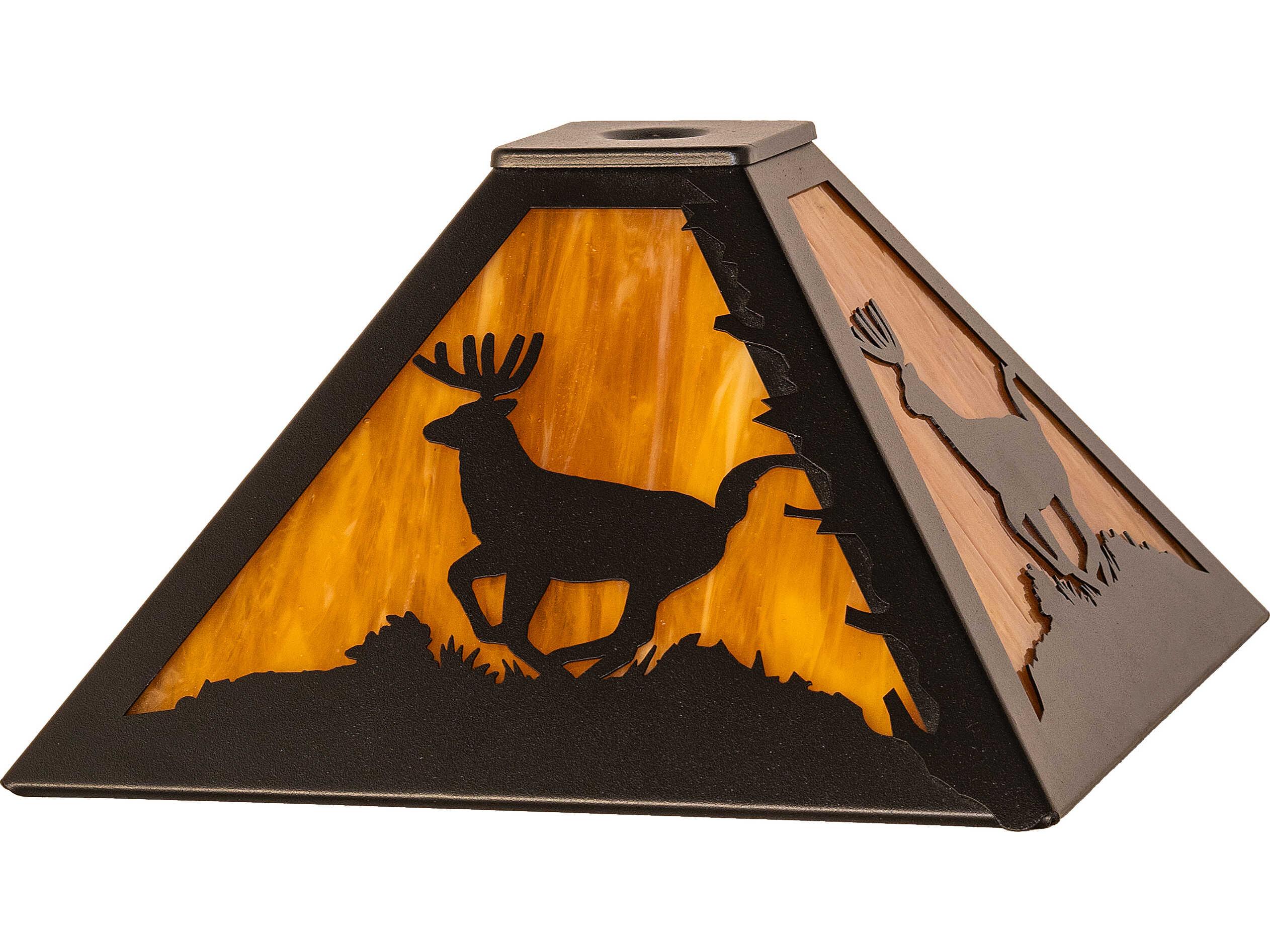 Meyda Lone Deer Honey Amber Glass