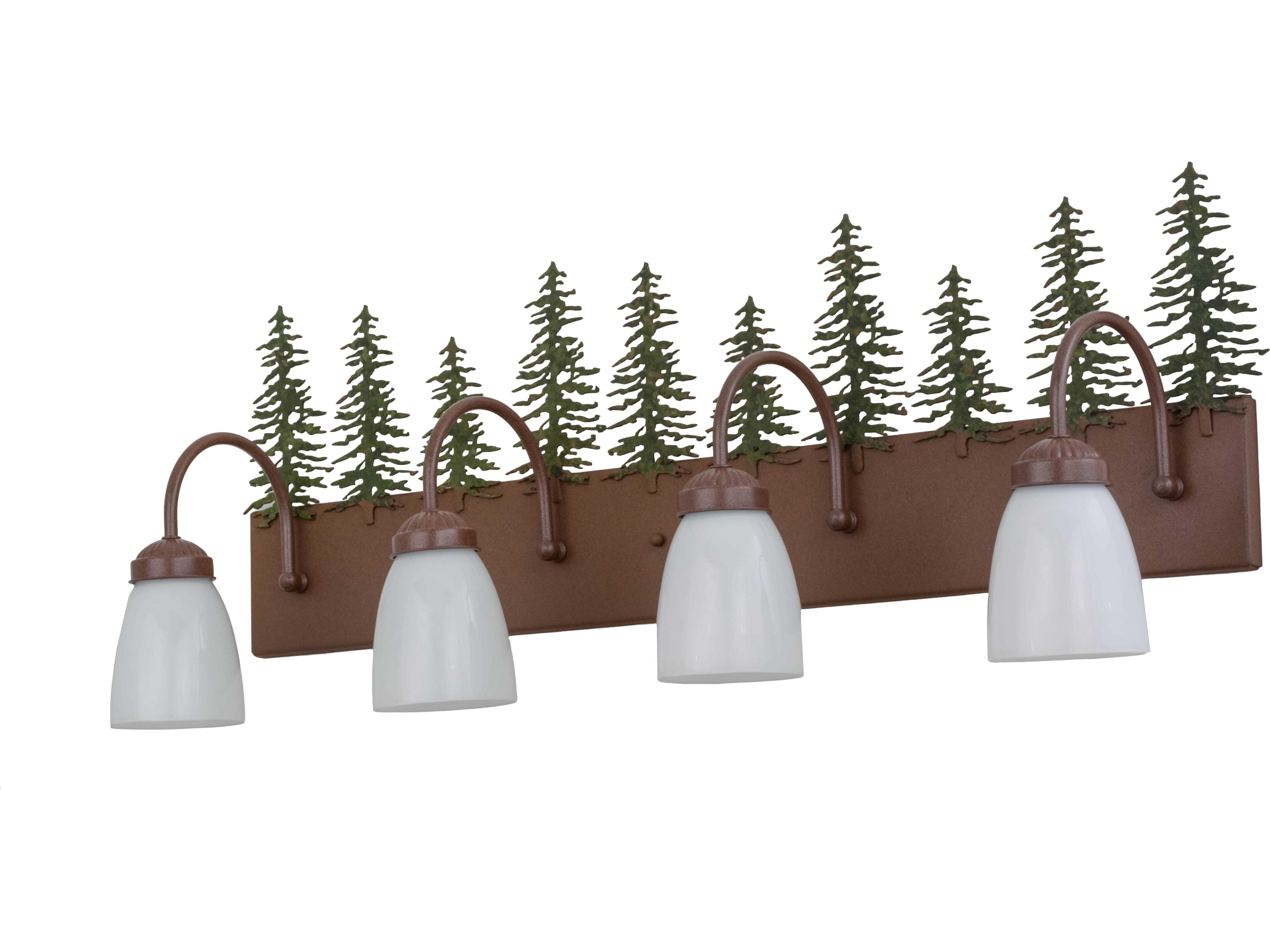 Meyda Tall Pines 4-Light Copper Traditional Vanity Light